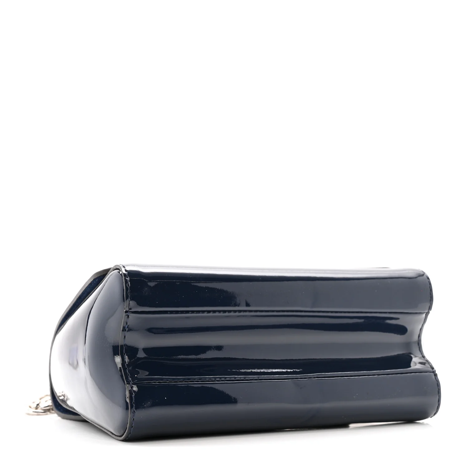 Patent Reverse Monogram Twist Shoulder Bag Navy - Image 4