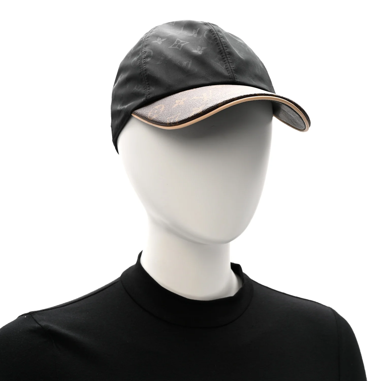 Polyester Silk Monogram LV Get Ready Cap M Black - Image 2