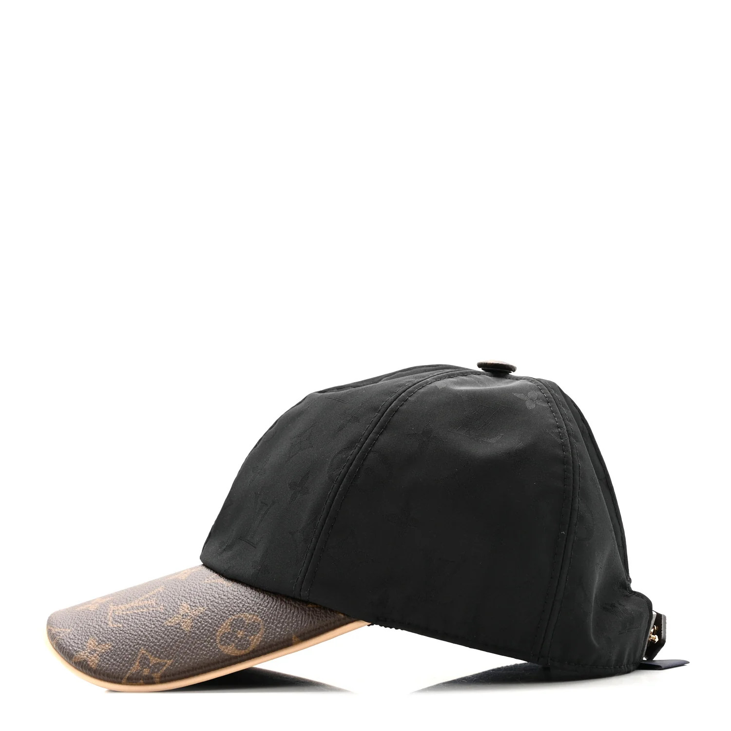 Polyester Silk Monogram LV Get Ready Cap M Black - Image 4