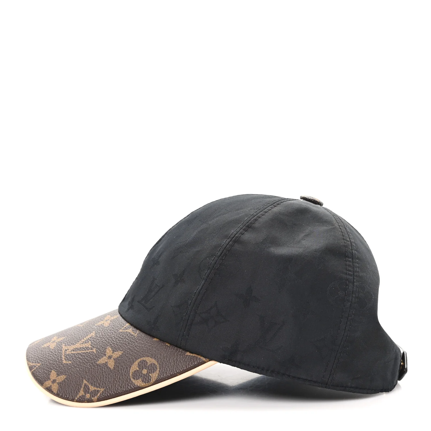 Polyester Silk Monogram LV Get Ready Cap M Black - Image 4