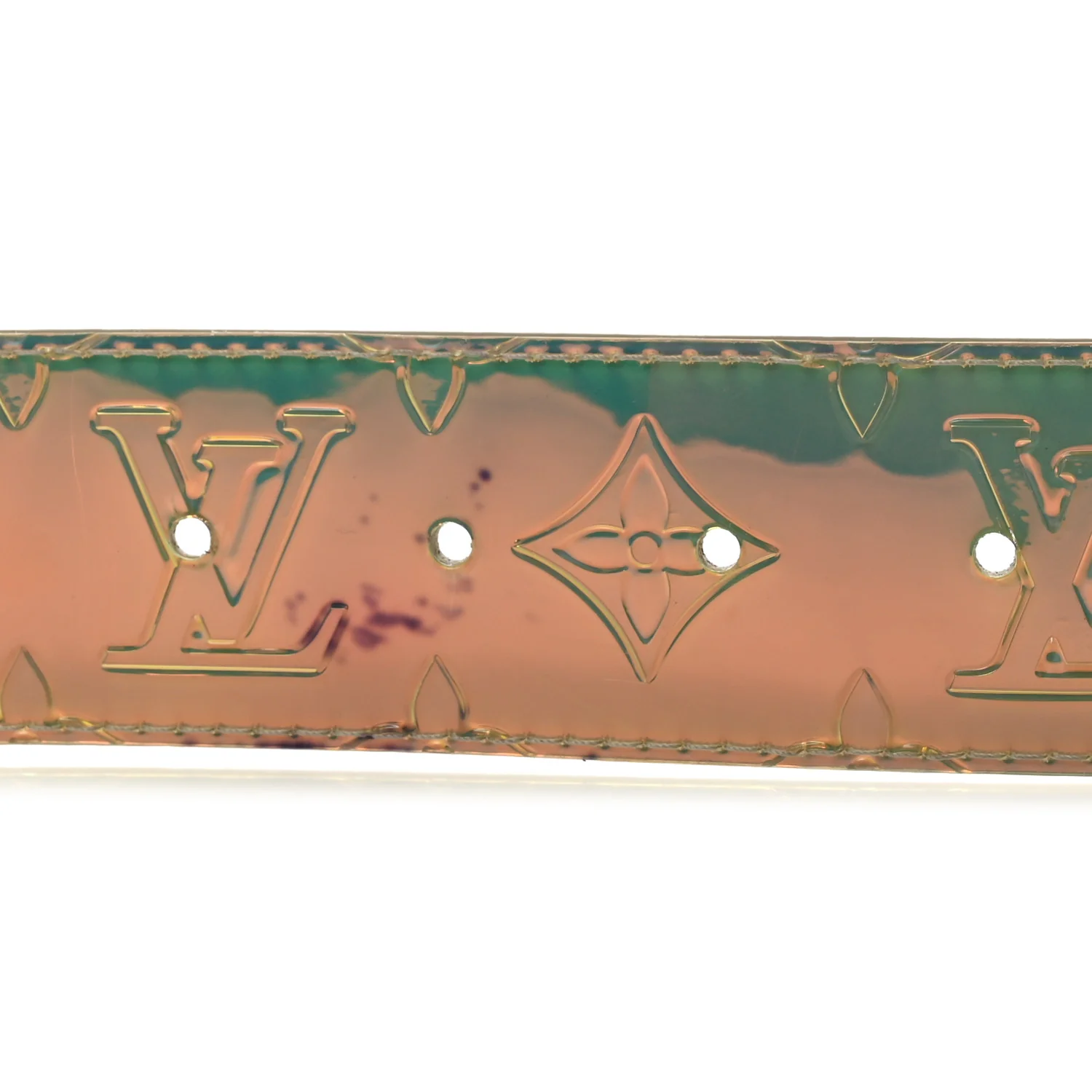 PVC Monogram 40mm LV Initiales Reversible Belt 85 34 Iridescent Prism - Image 3