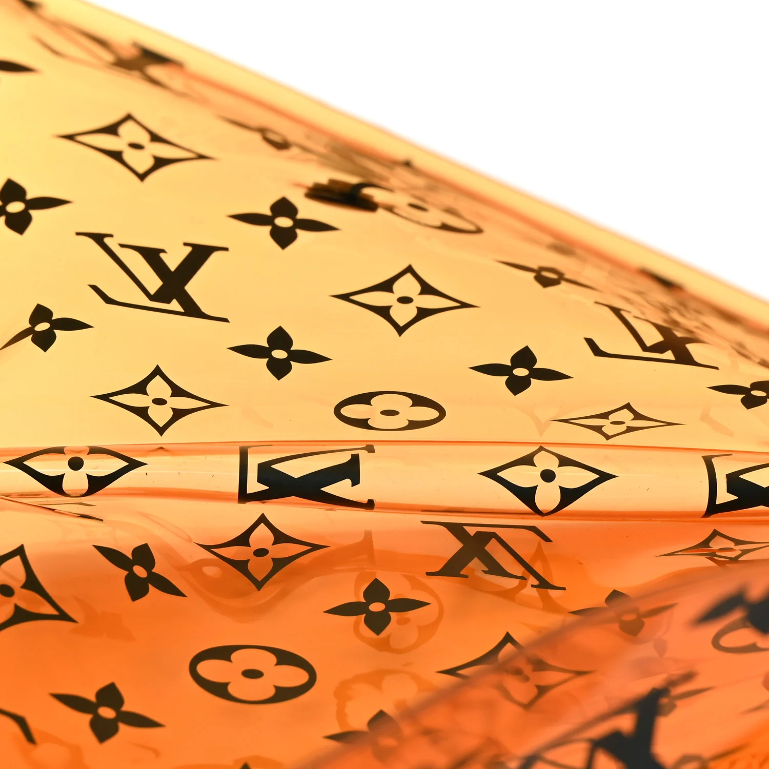 PVC Monogram Printed Envelope Pouch Orange - Image 8