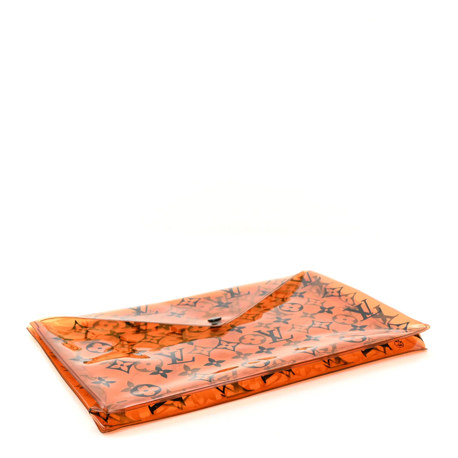 PVC Monogram Printed Envelope Pouch Orange - Image 9