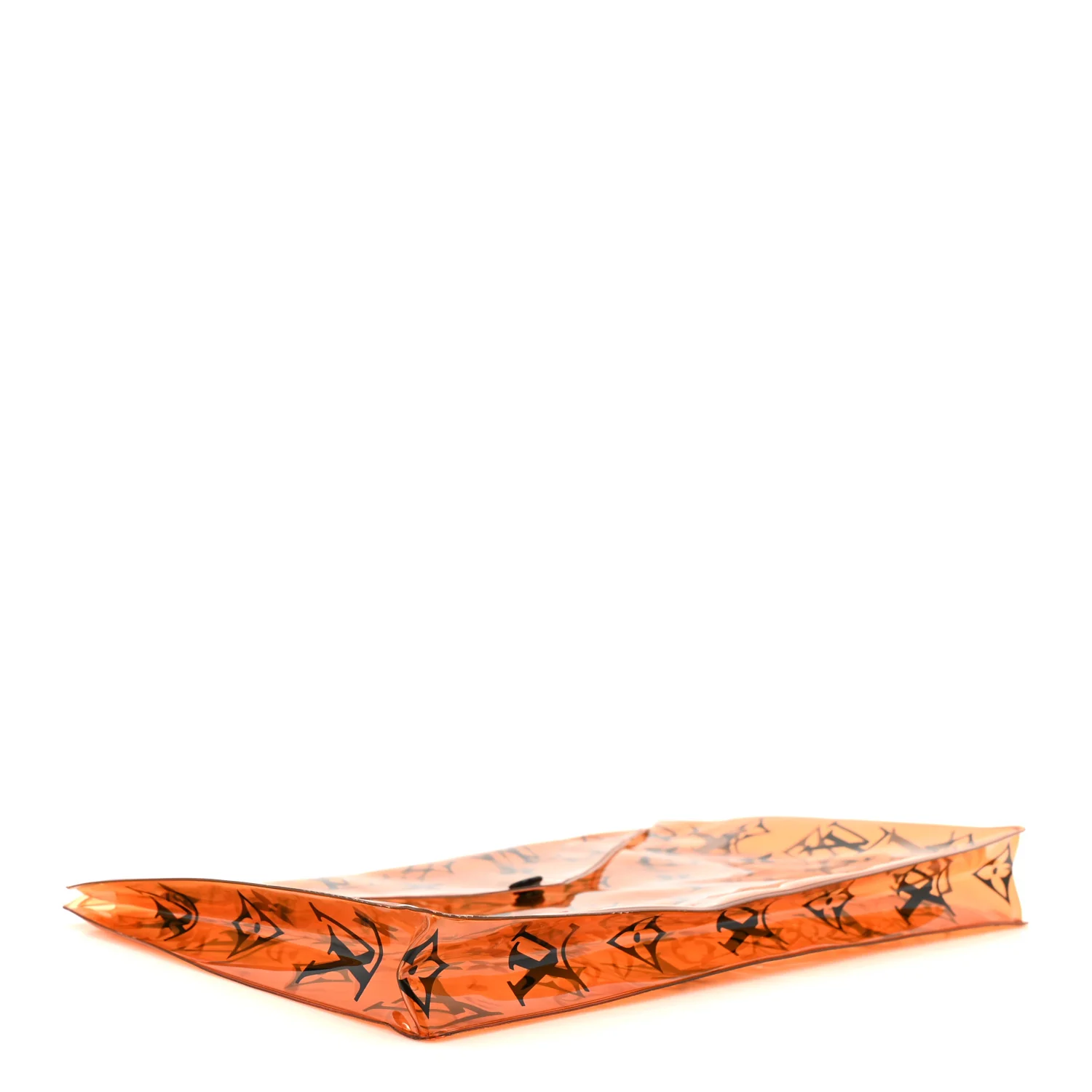 PVC Monogram Printed Envelope Pouch Orange - Image 4