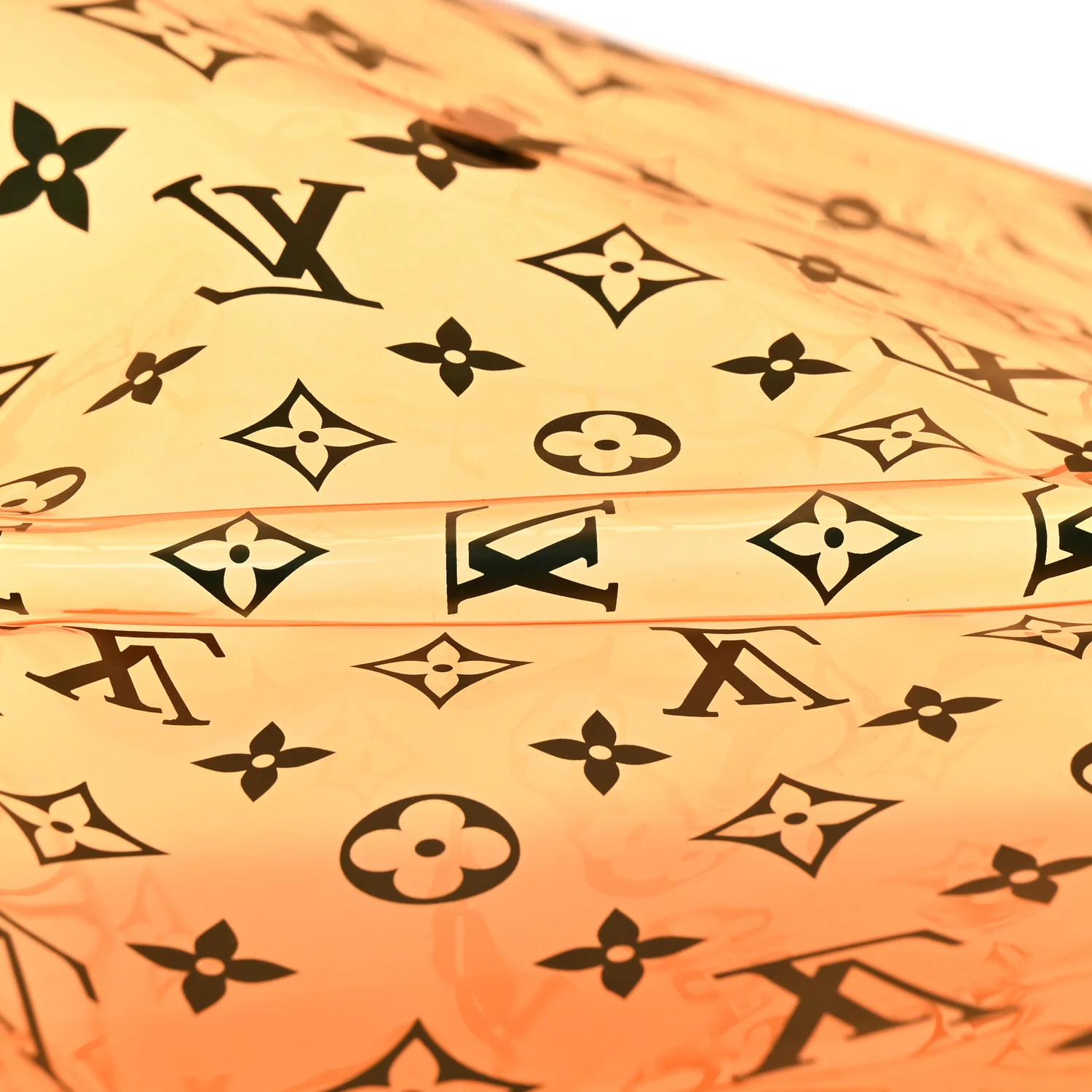 PVC Monogram Printed Envelope Pouch Orange - Image 5