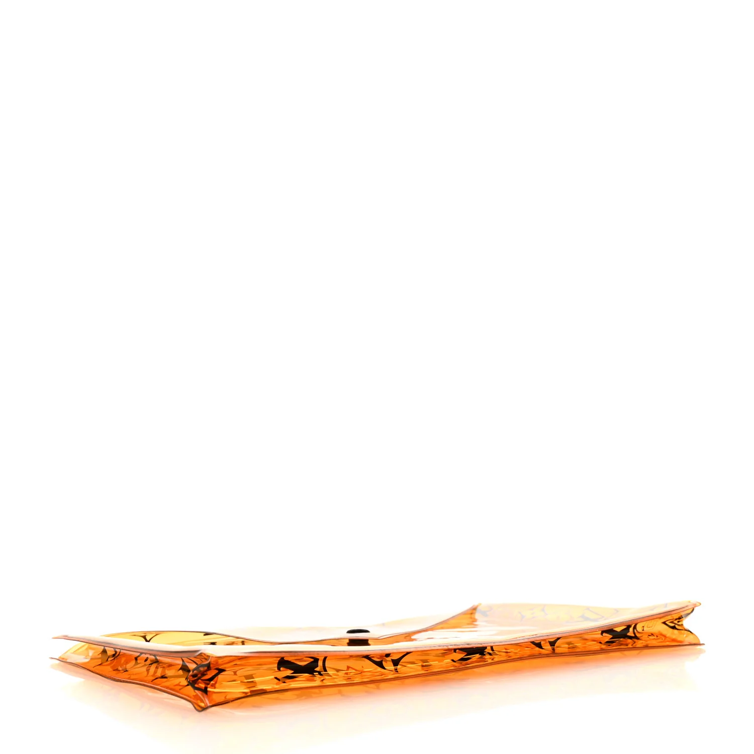 PVC Monogram Printed Envelope Pouch Orange - Image 4