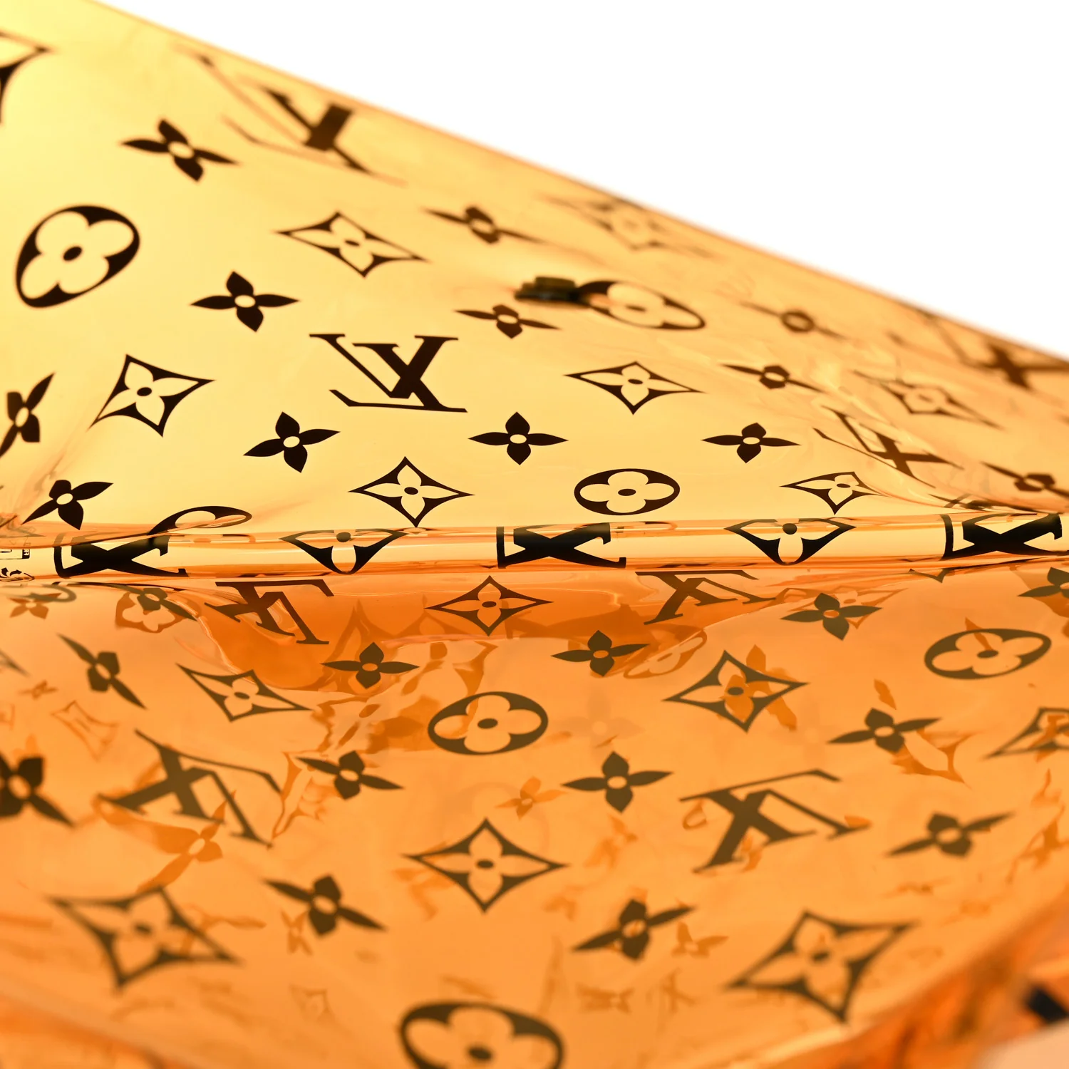 PVC Monogram Printed Envelope Pouch Orange - Image 5