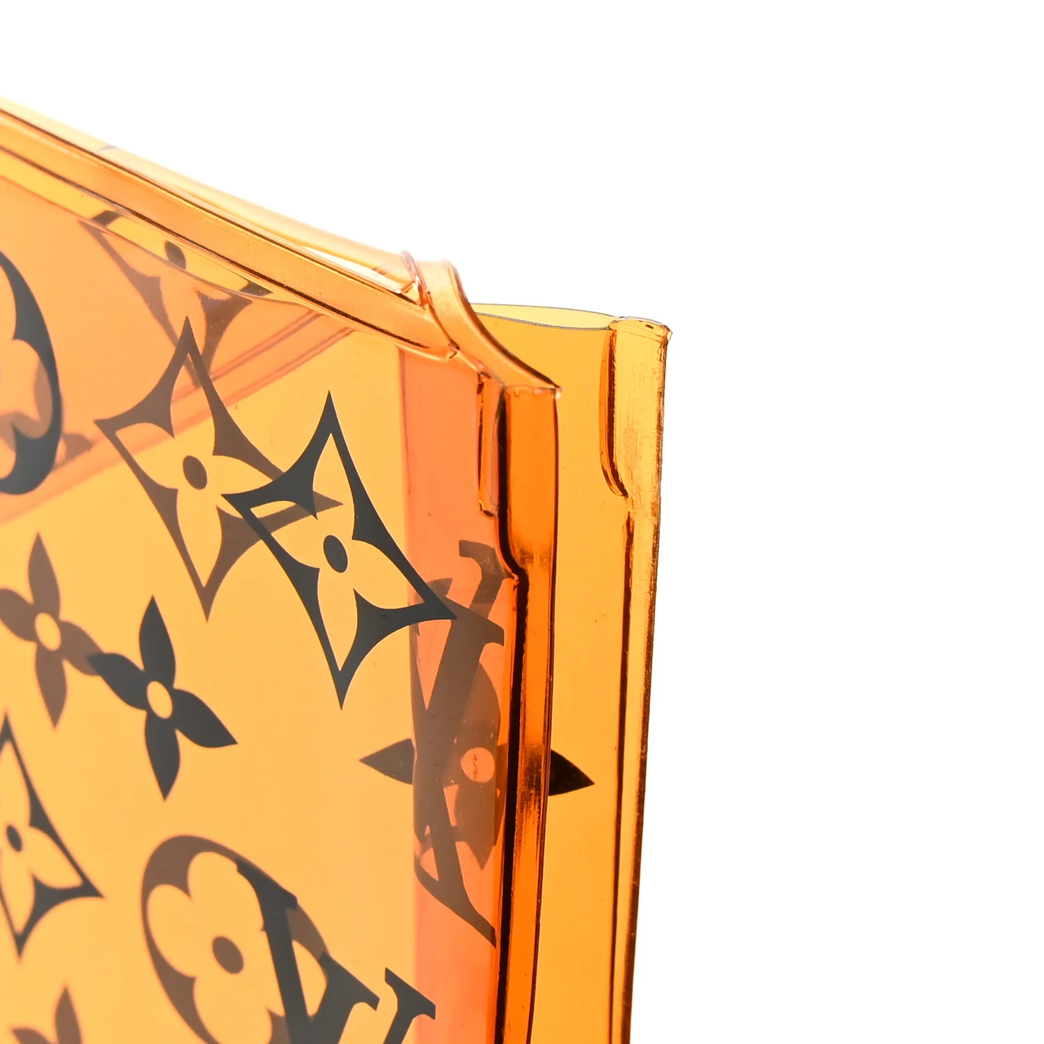PVC Monogram Printed Envelope Pouch Orange - Image 7