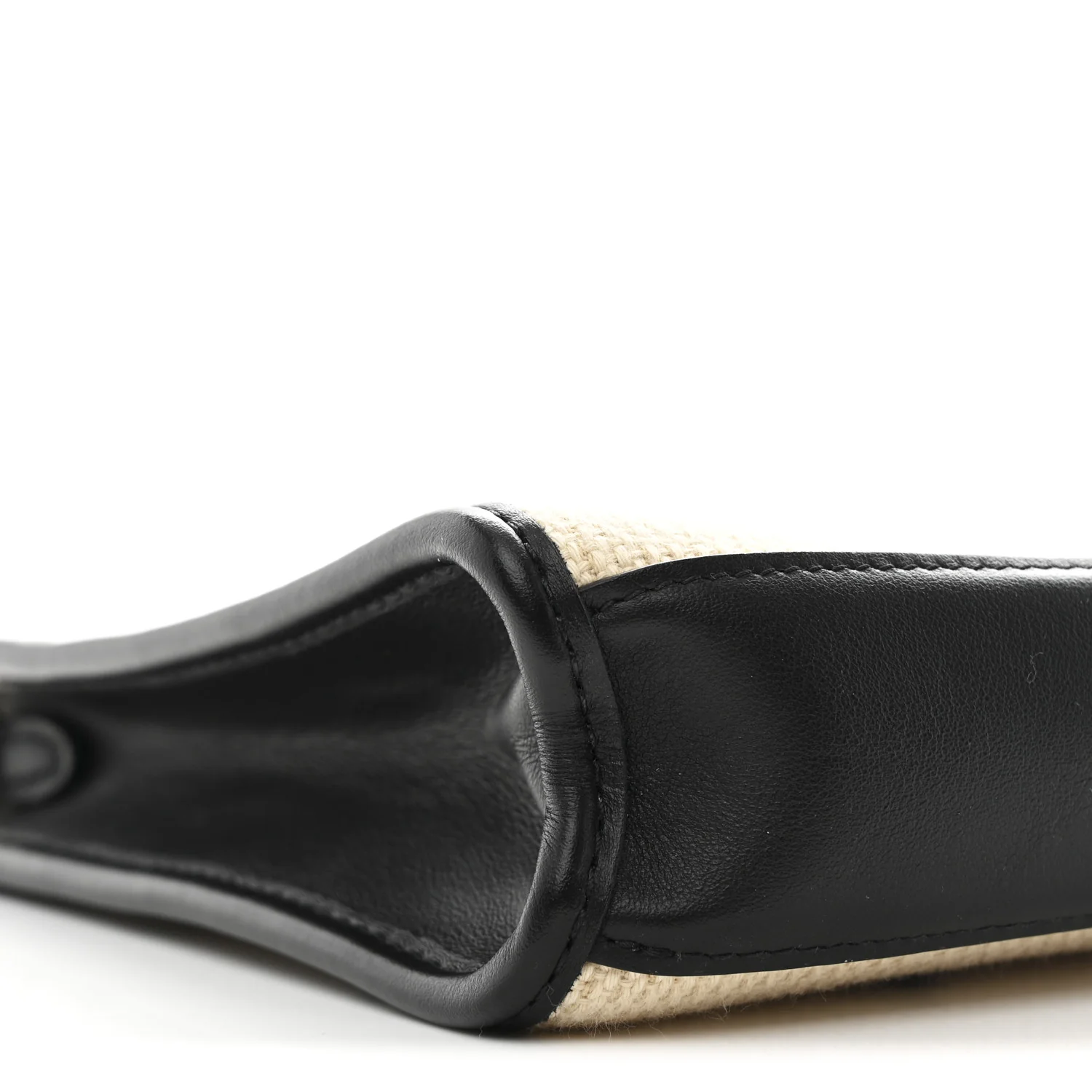 Raffia Calfskin Monogram Toiletry Pouch 26 On Chain Beige Black - Image 8
