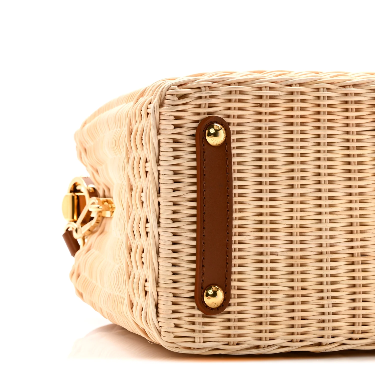 Rattan Calfskin Capucines BB Tan - Image 8