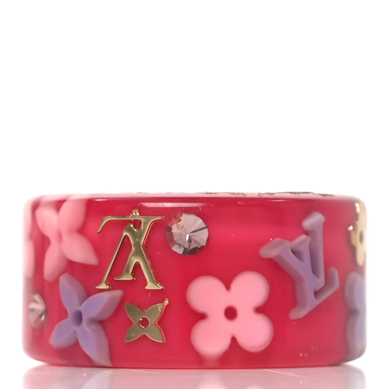 Resin Monogram Farandole Ring S Framboise - Image 3