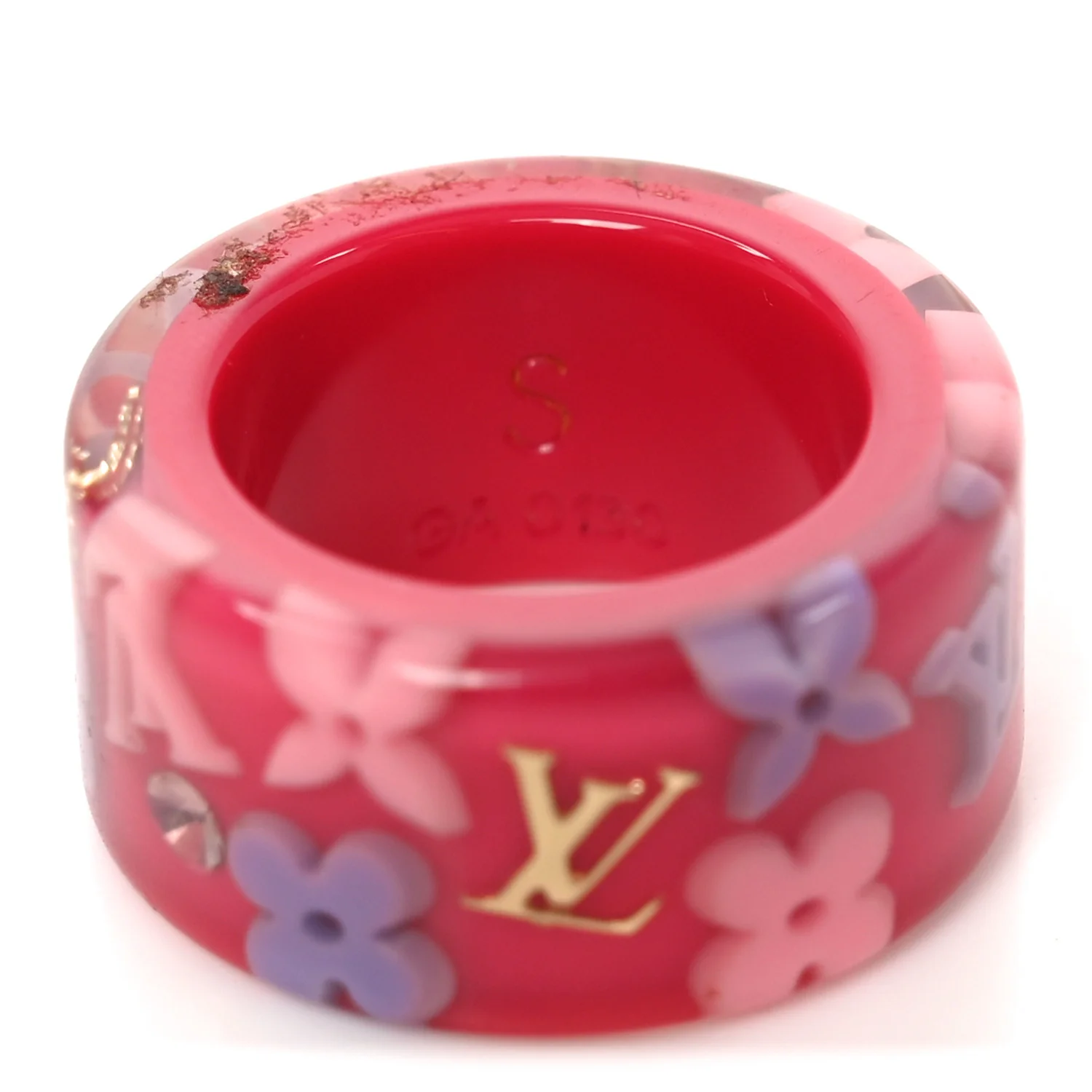 Resin Monogram Farandole Ring S Framboise - Image 4