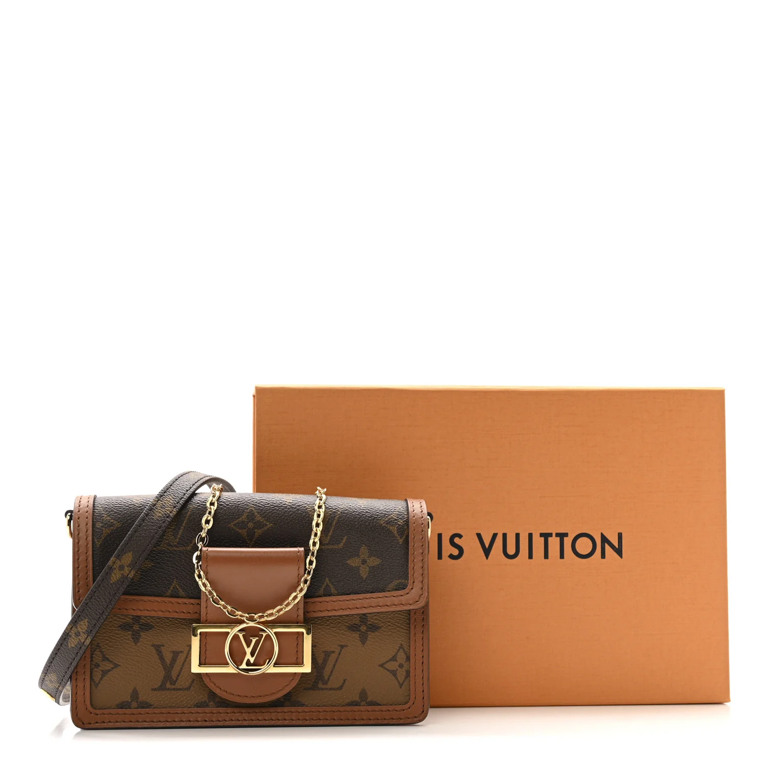 Reverse Monogram Dauphine Chain Wallet - Image 11