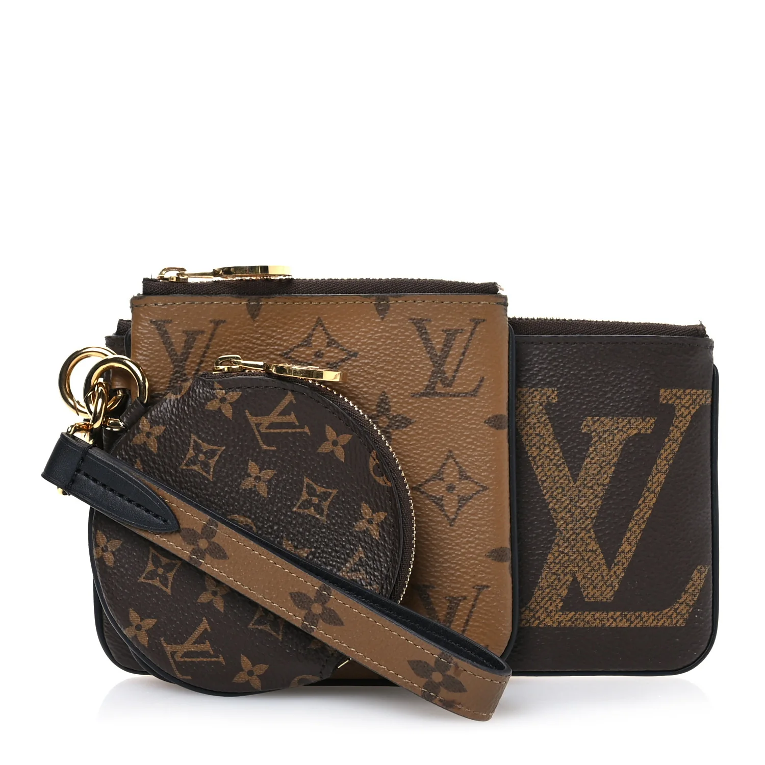 Reverse Monogram Giant Trio Pouch
