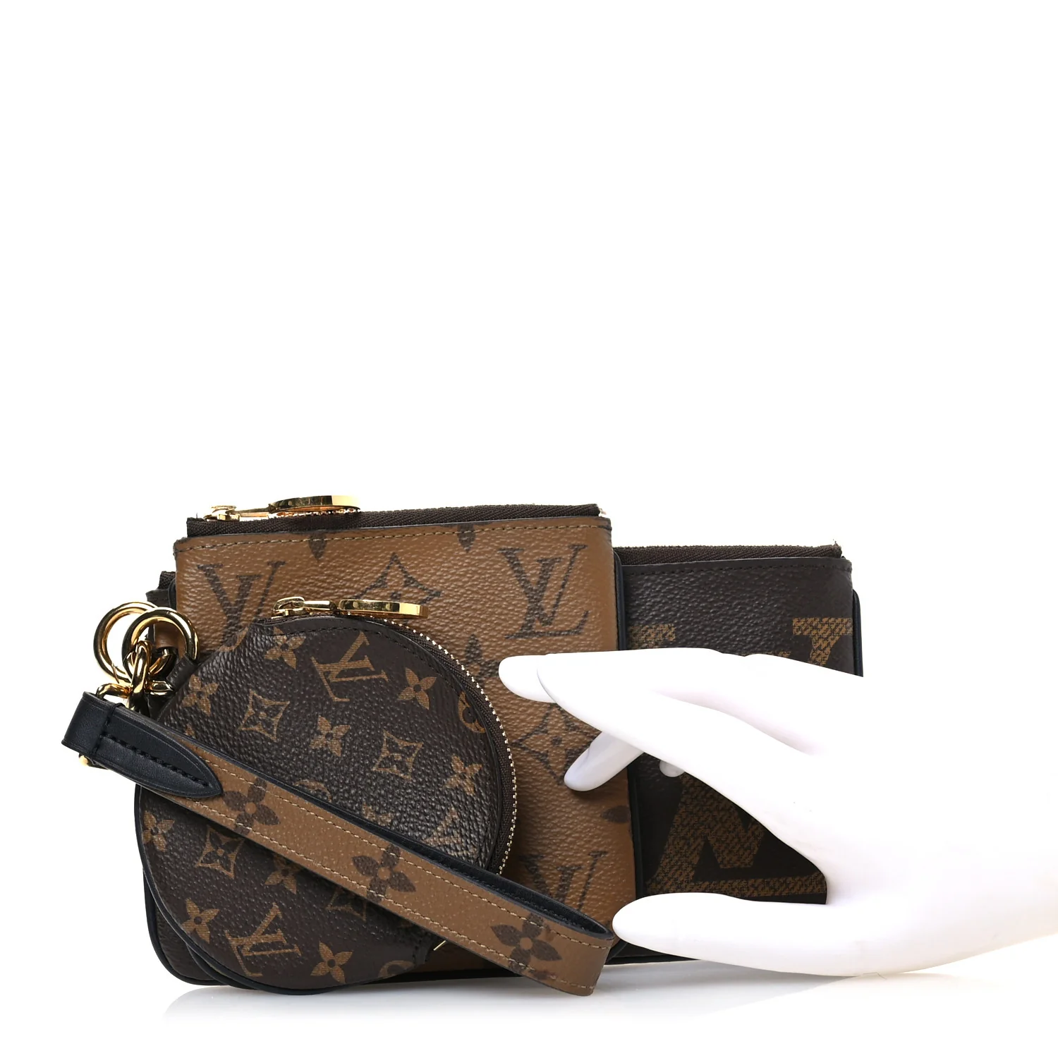 Reverse Monogram Giant Trio Pouch - Image 2