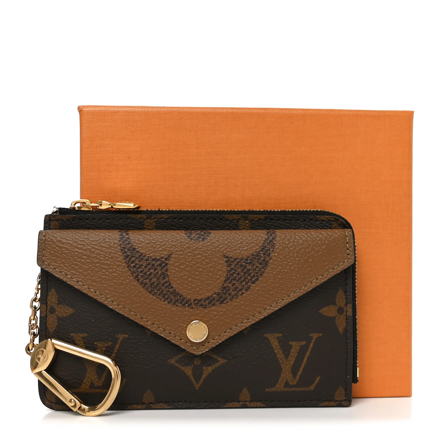 Reverse Monogram Recto Verso Card Holder Brown - Image 7
