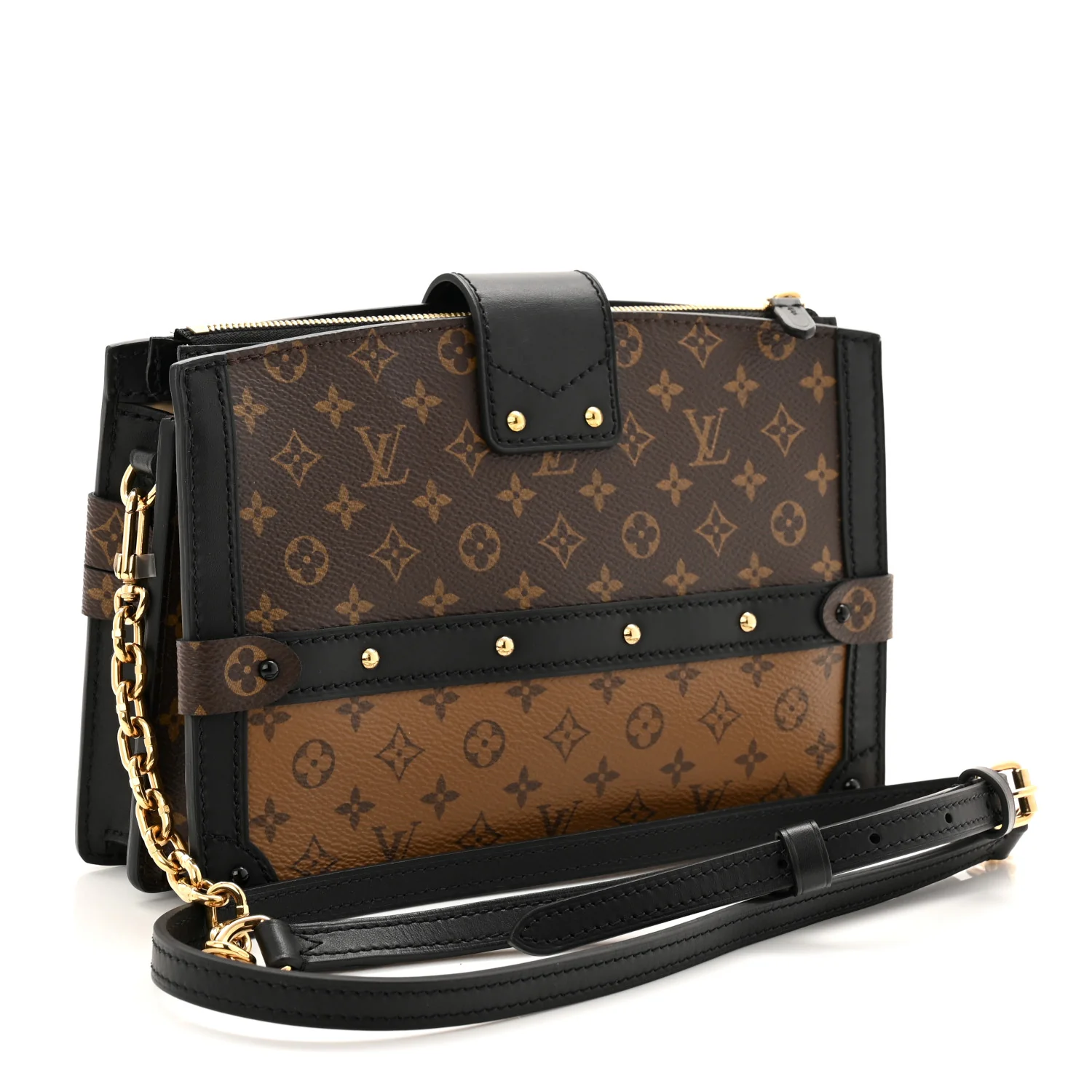 Reverse Monogram Trunk Clutch - Image 3