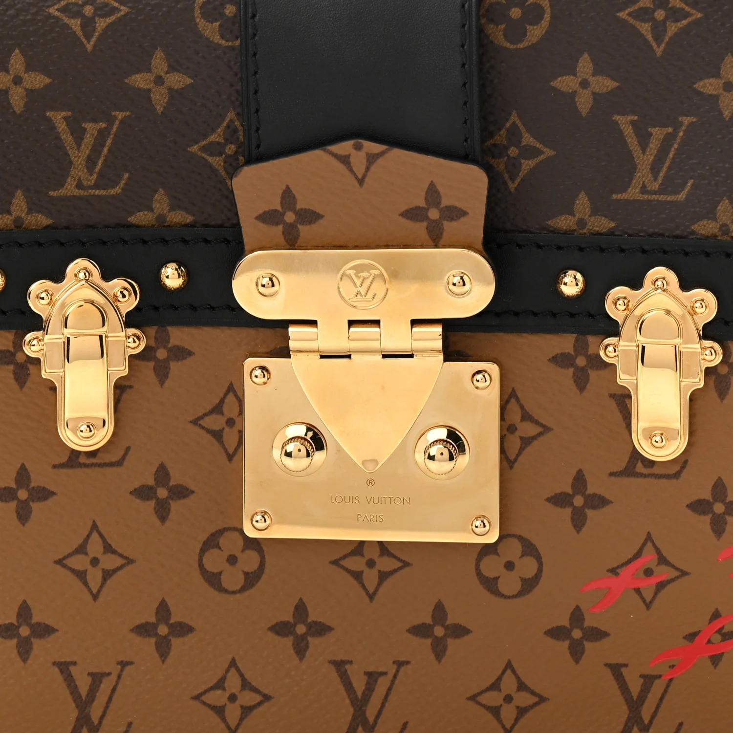 Reverse Monogram Trunk Clutch - Image 7