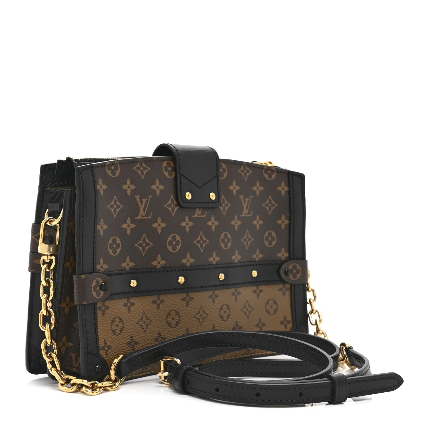 Reverse Monogram Trunk Clutch - Image 3