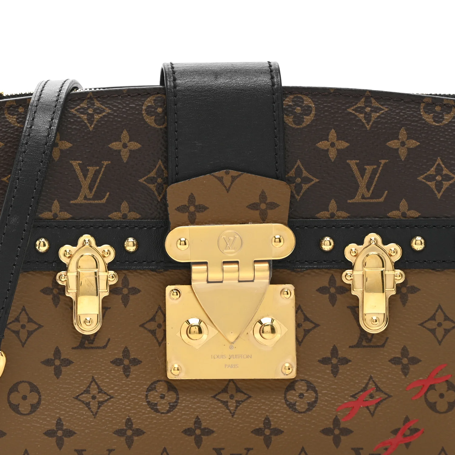 Reverse Monogram Trunk Clutch - Image 7