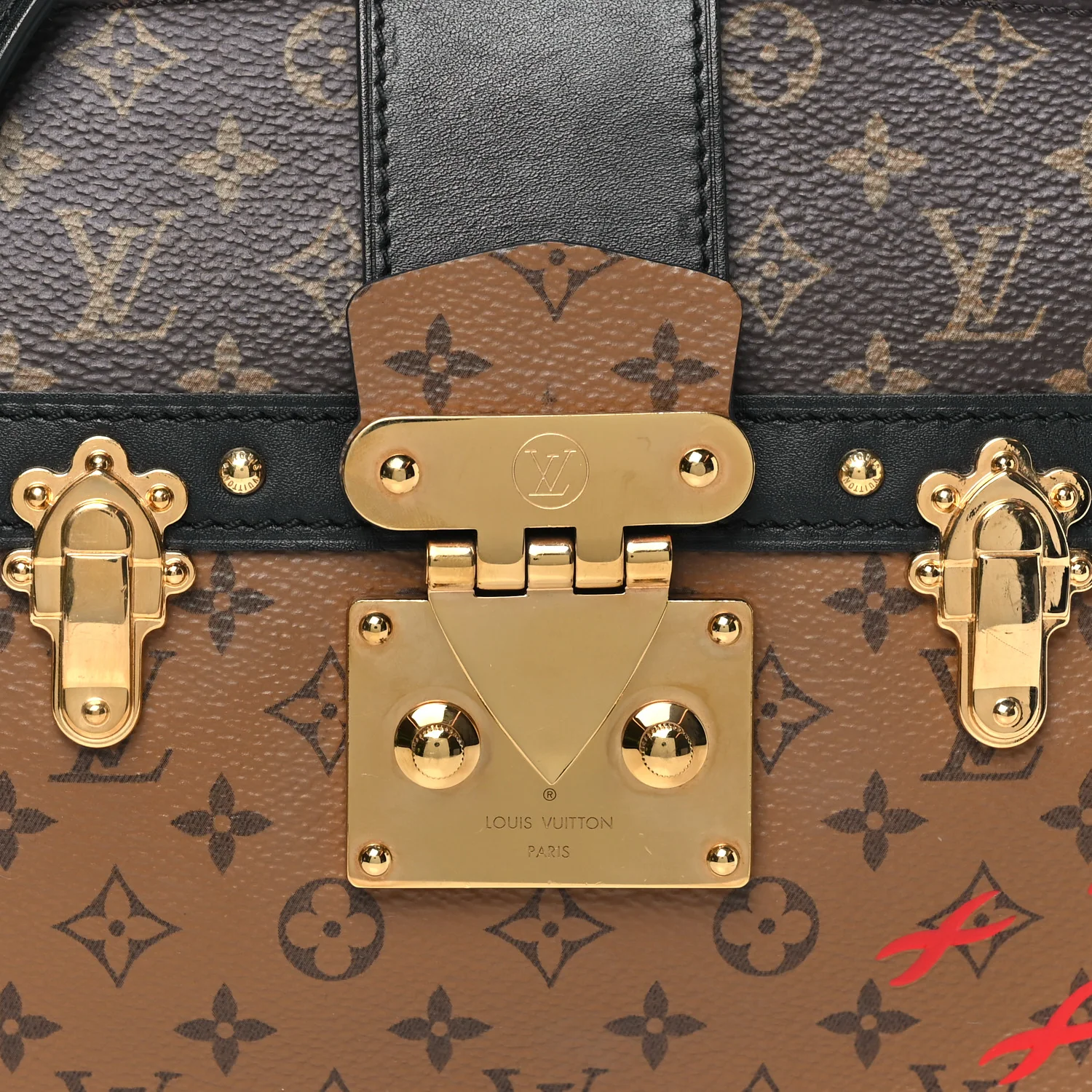 Reverse Monogram Trunk Clutch - Image 7