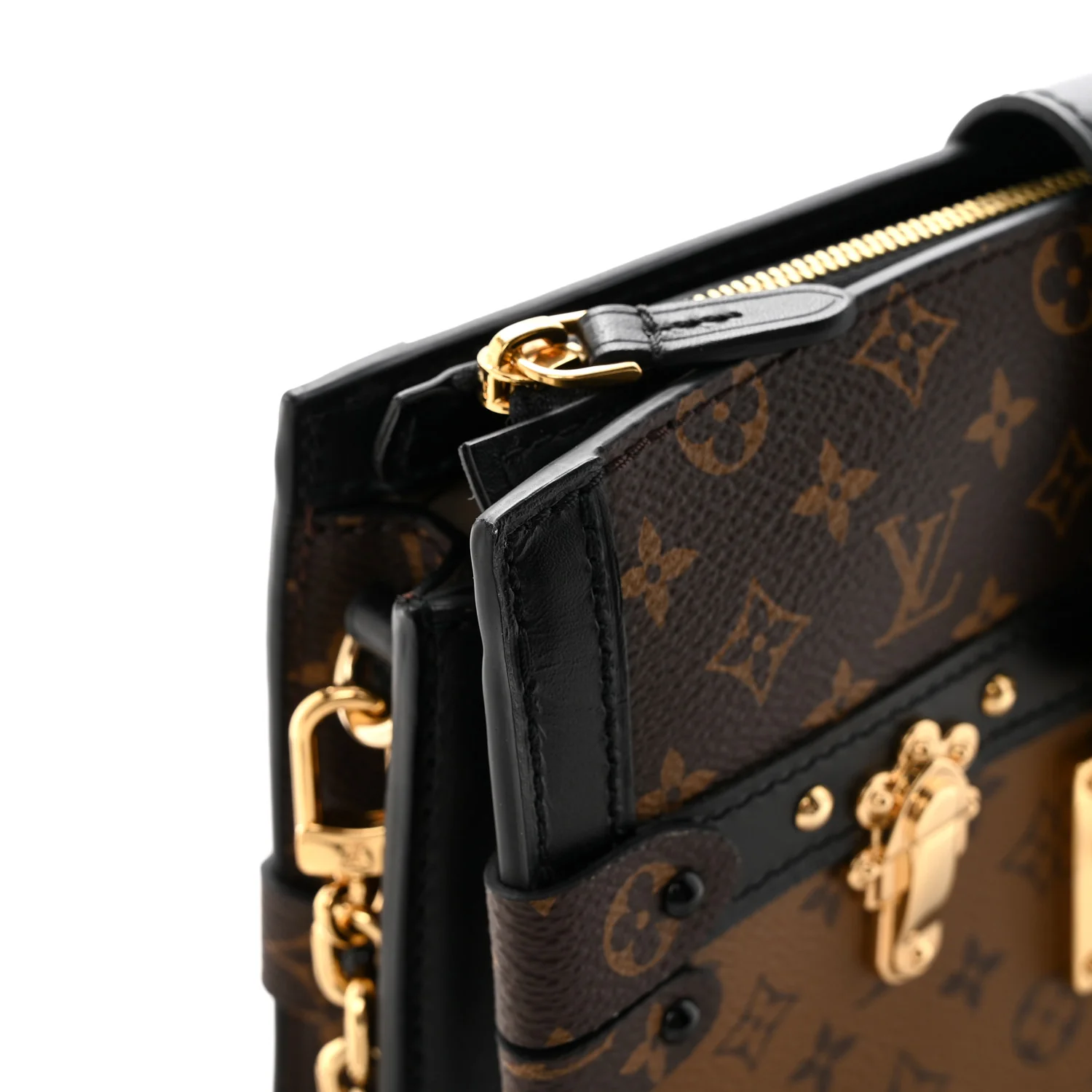 Reverse Monogram Trunk Clutch - Image 11