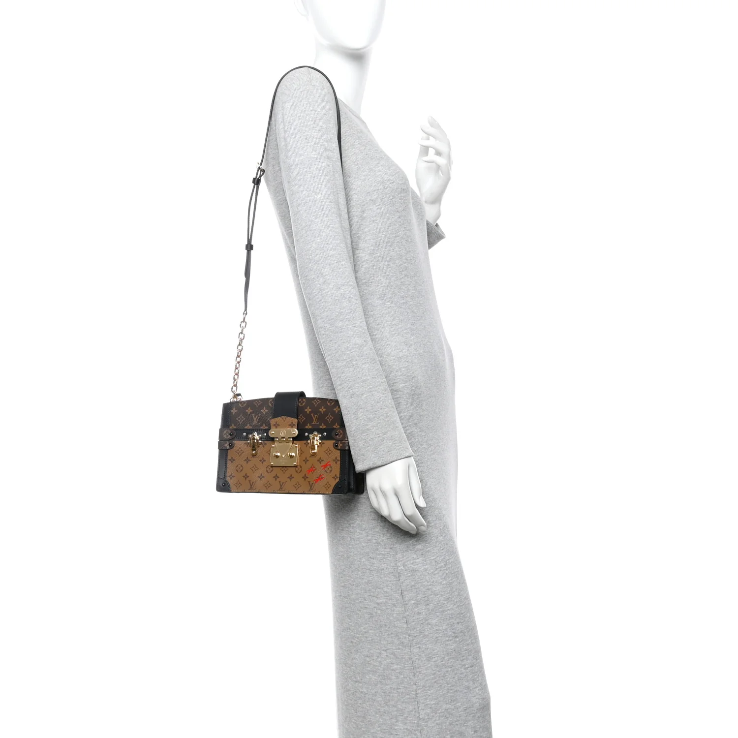 Reverse Monogram Trunk Clutch - Image 2