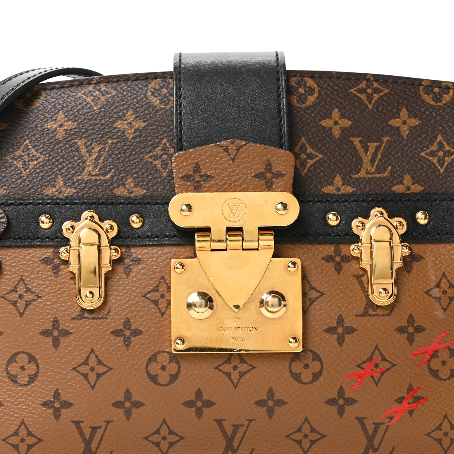Reverse Monogram Trunk Clutch - Image 13