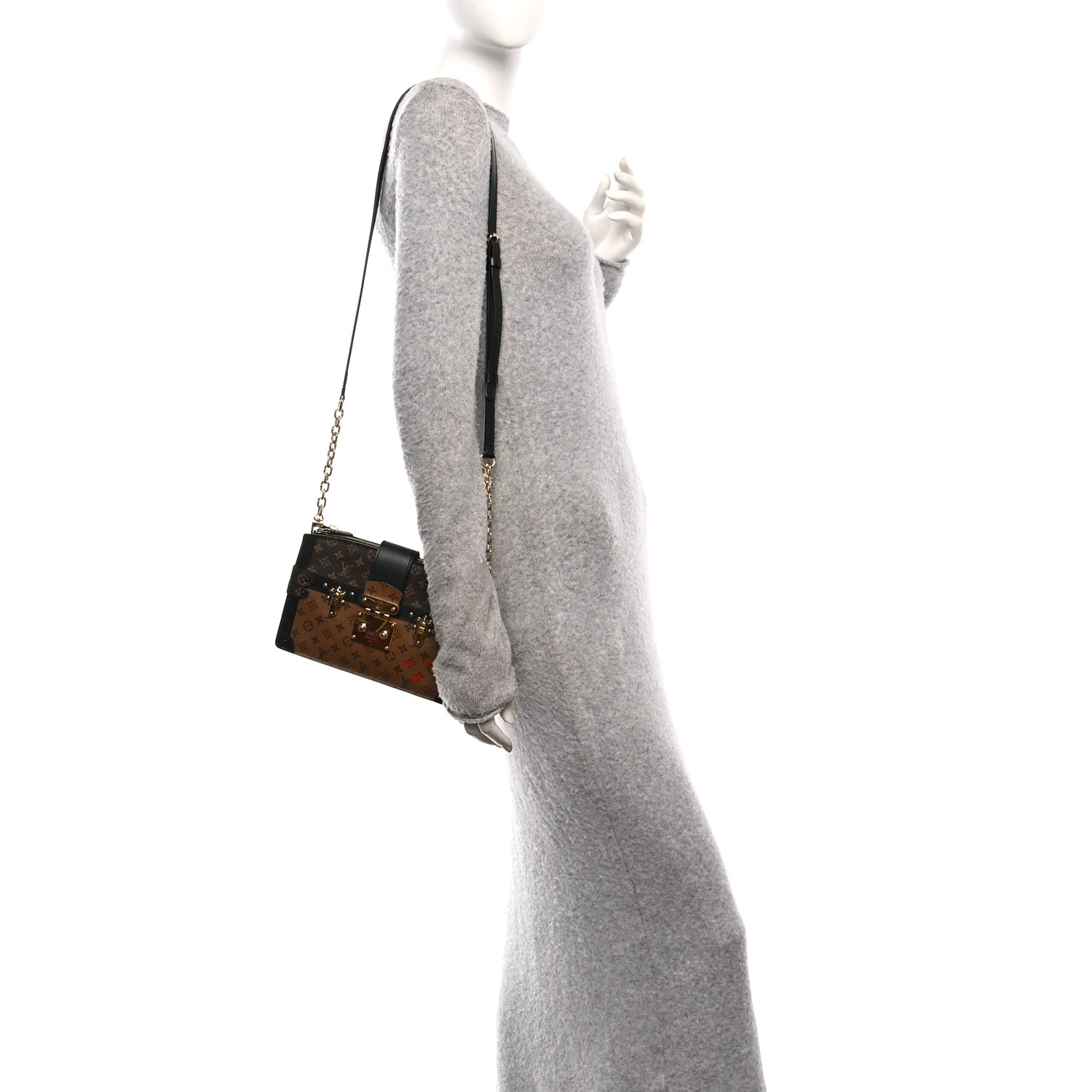 Reverse Monogram Trunk Clutch - Image 3