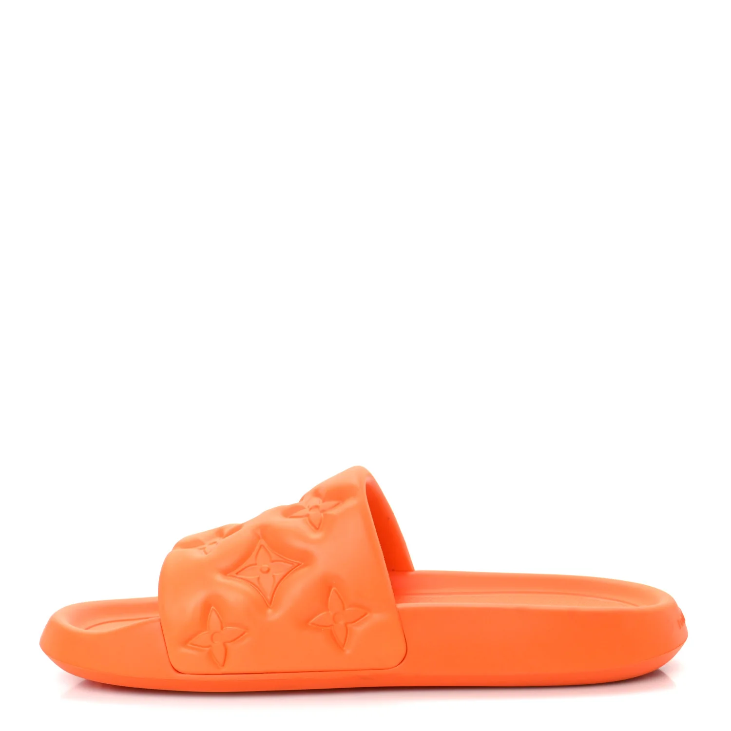 Rubber Embossed Monogram Mens Waterfront Mules 10 Orange