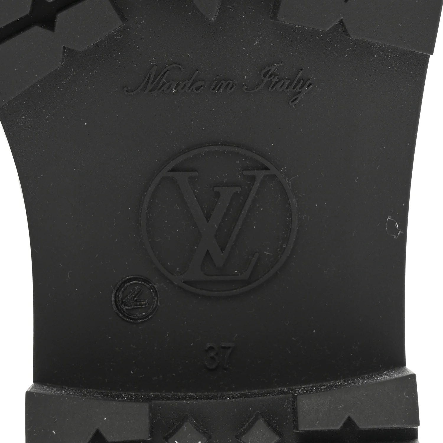 Rubber Embossed Monogram Splash Rain Short Boots 37 Black - Image 8