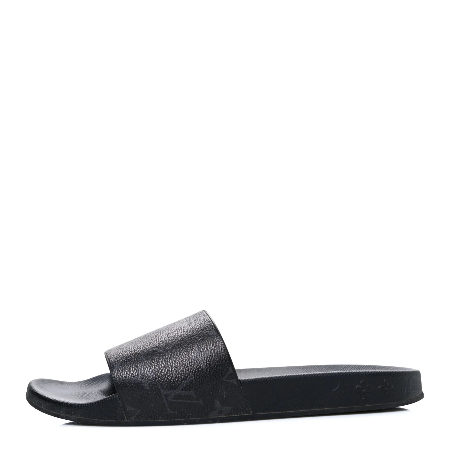 Rubber Monogram Eclipse Mens Waterfront Mules 9 Black