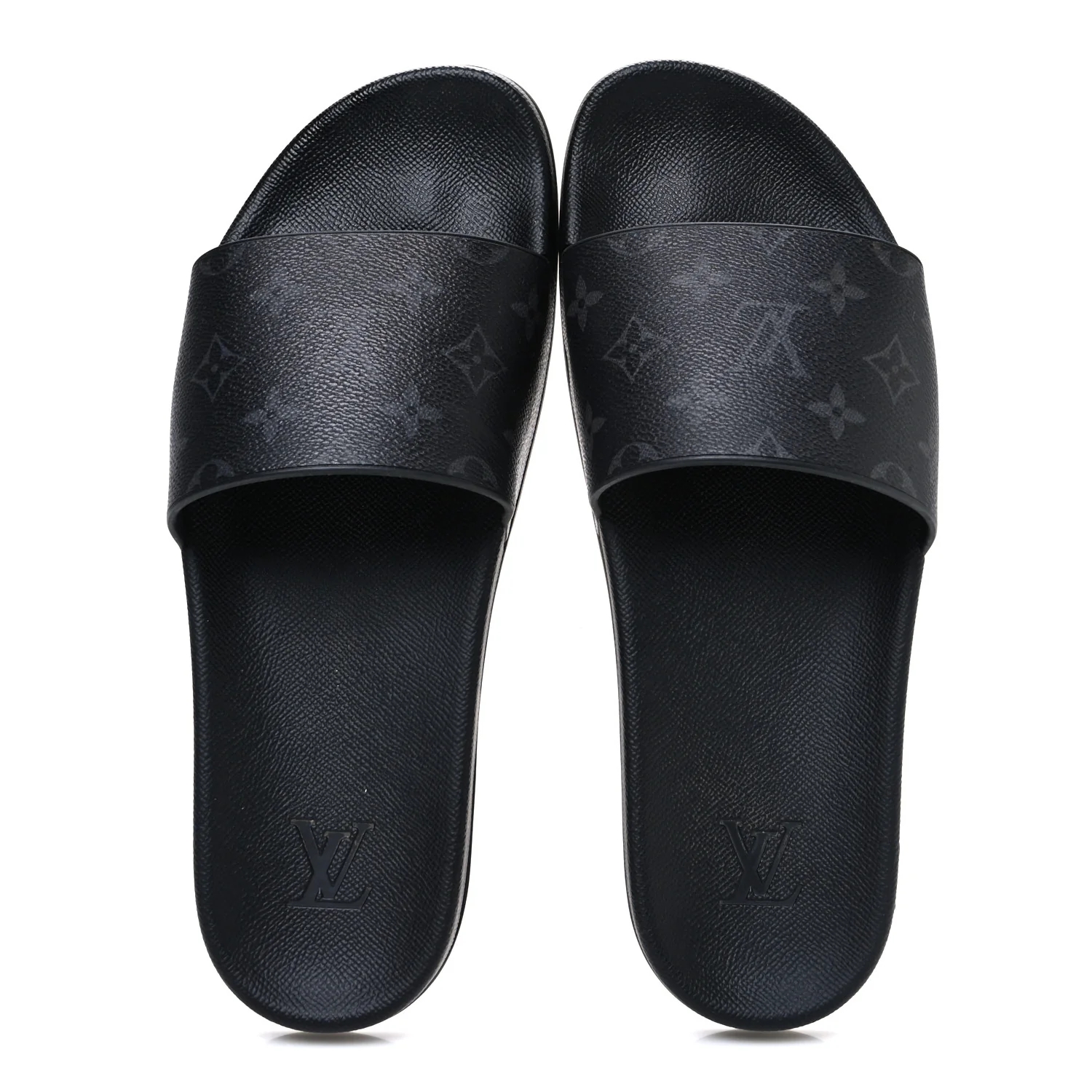 Rubber Monogram Eclipse Mens Waterfront Mules 9 Black - Image 2