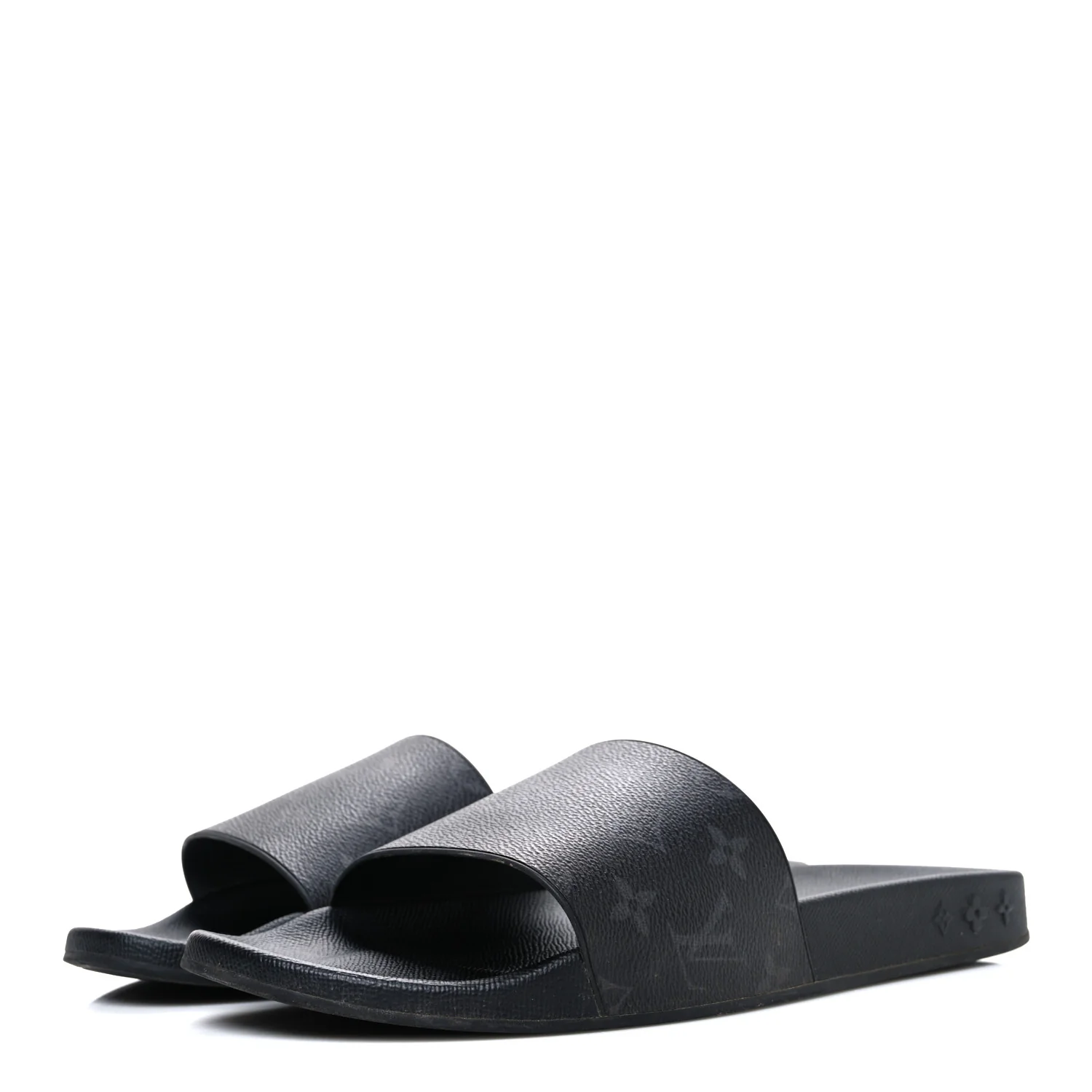 Rubber Monogram Eclipse Mens Waterfront Mules 9 Black - Image 4