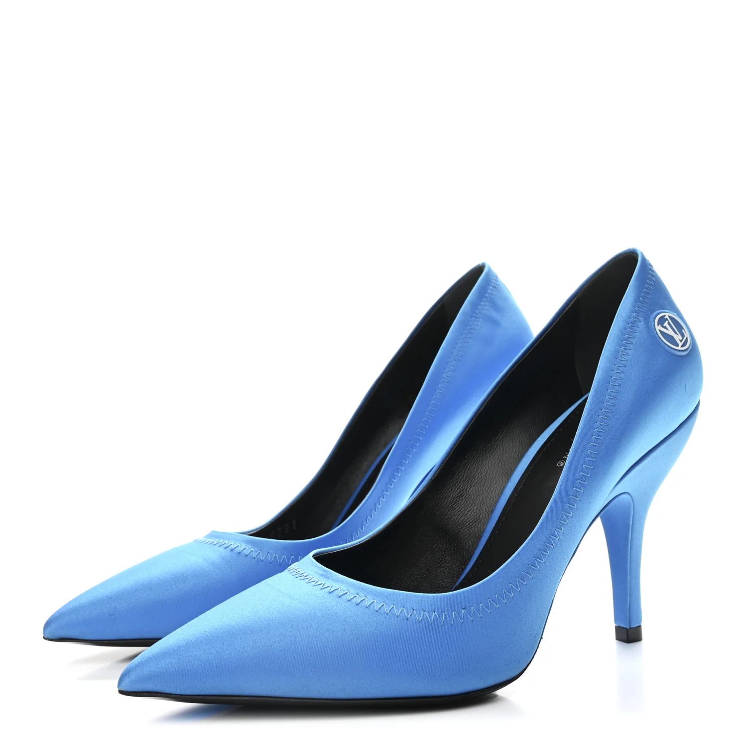 Satin Archlight Pumps 38.5 Blue - Image 3