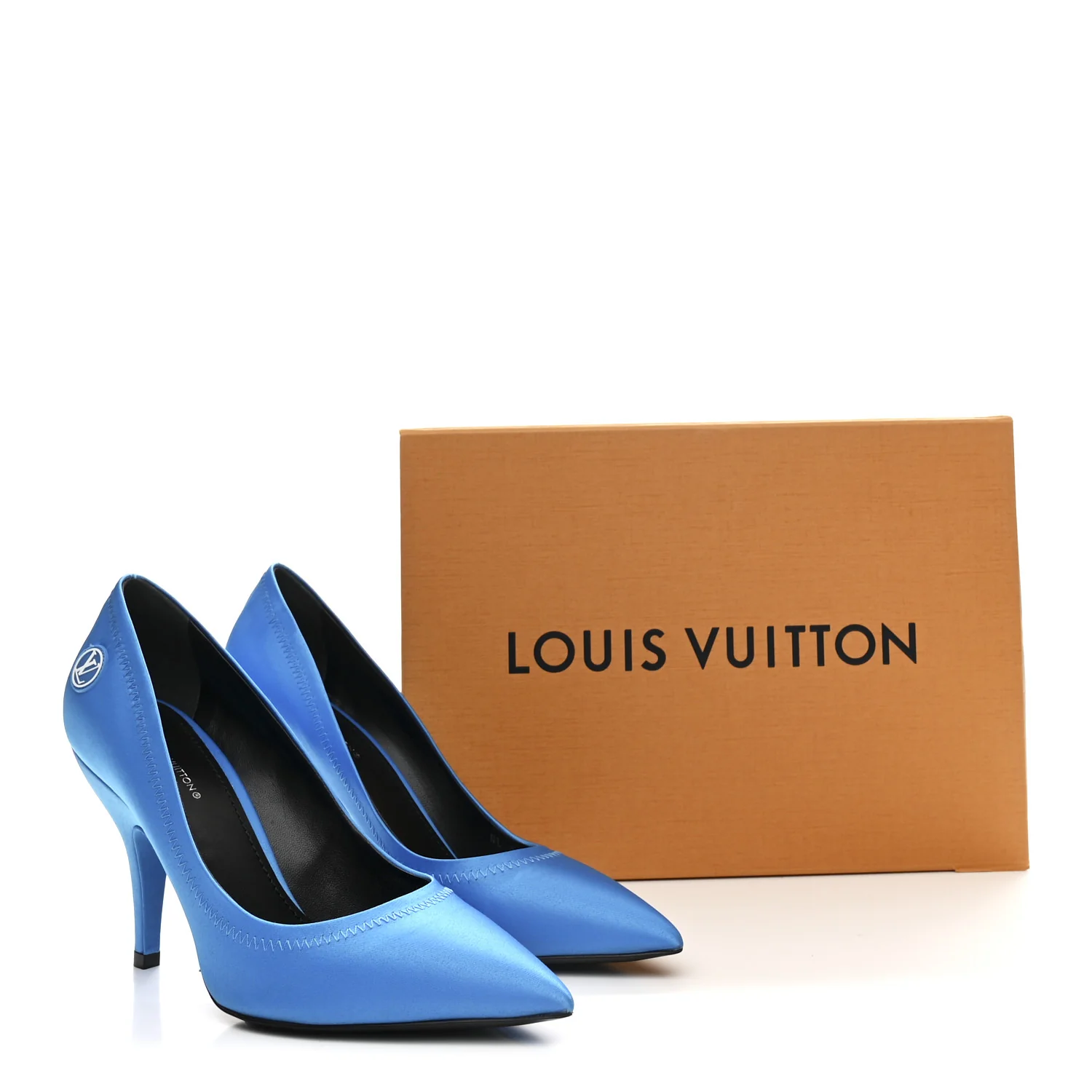 Satin Archlight Pumps 38.5 Blue - Image 9