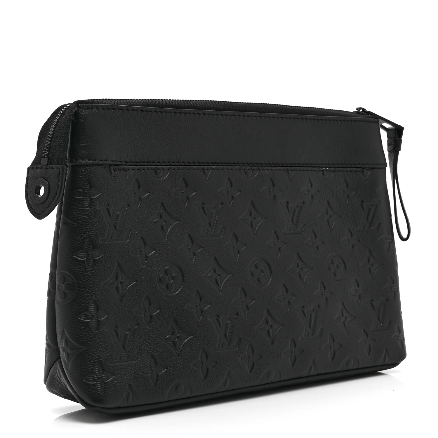 Shadow Calfskin Monogram Pochette Voyage Souple Black - Image 3
