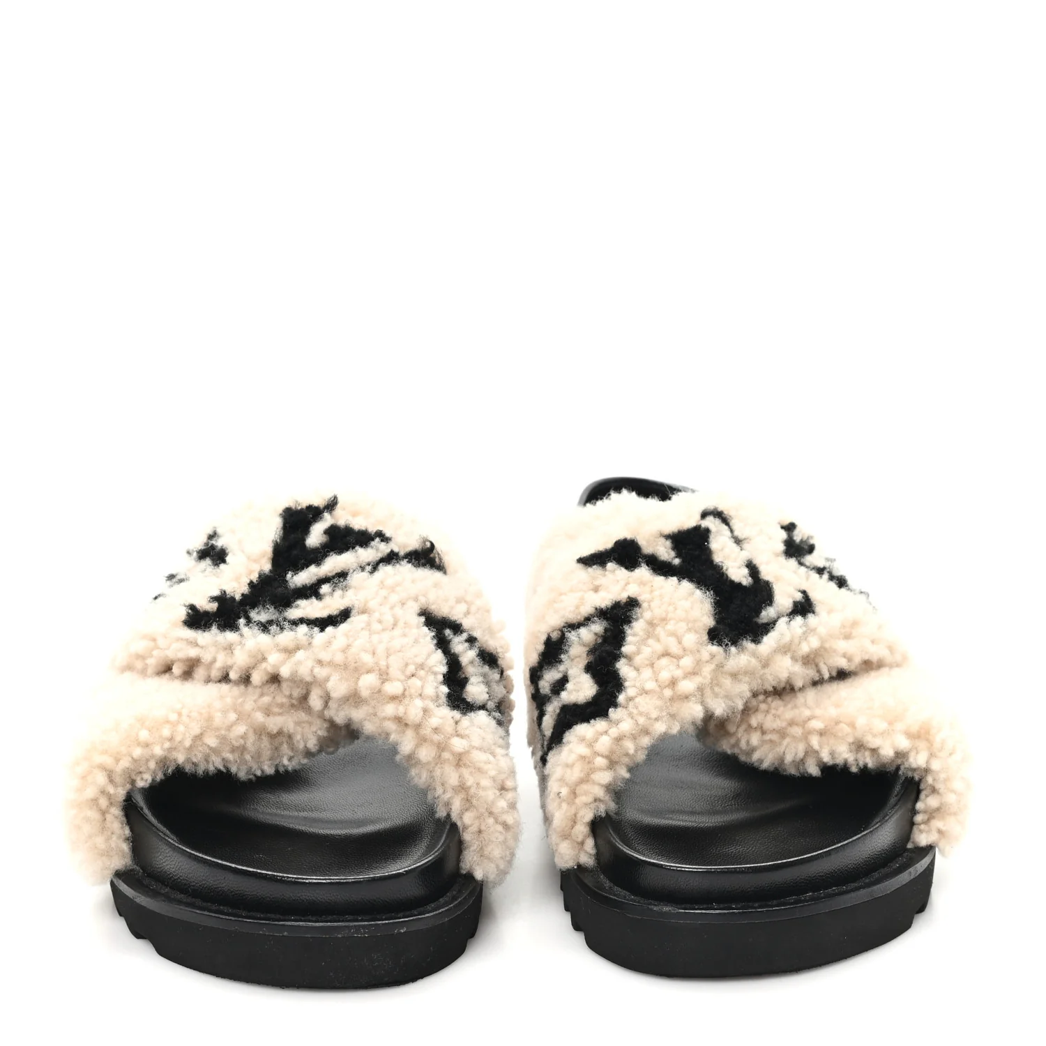 Shearling Paseo Sandals 37 Black - Image 3