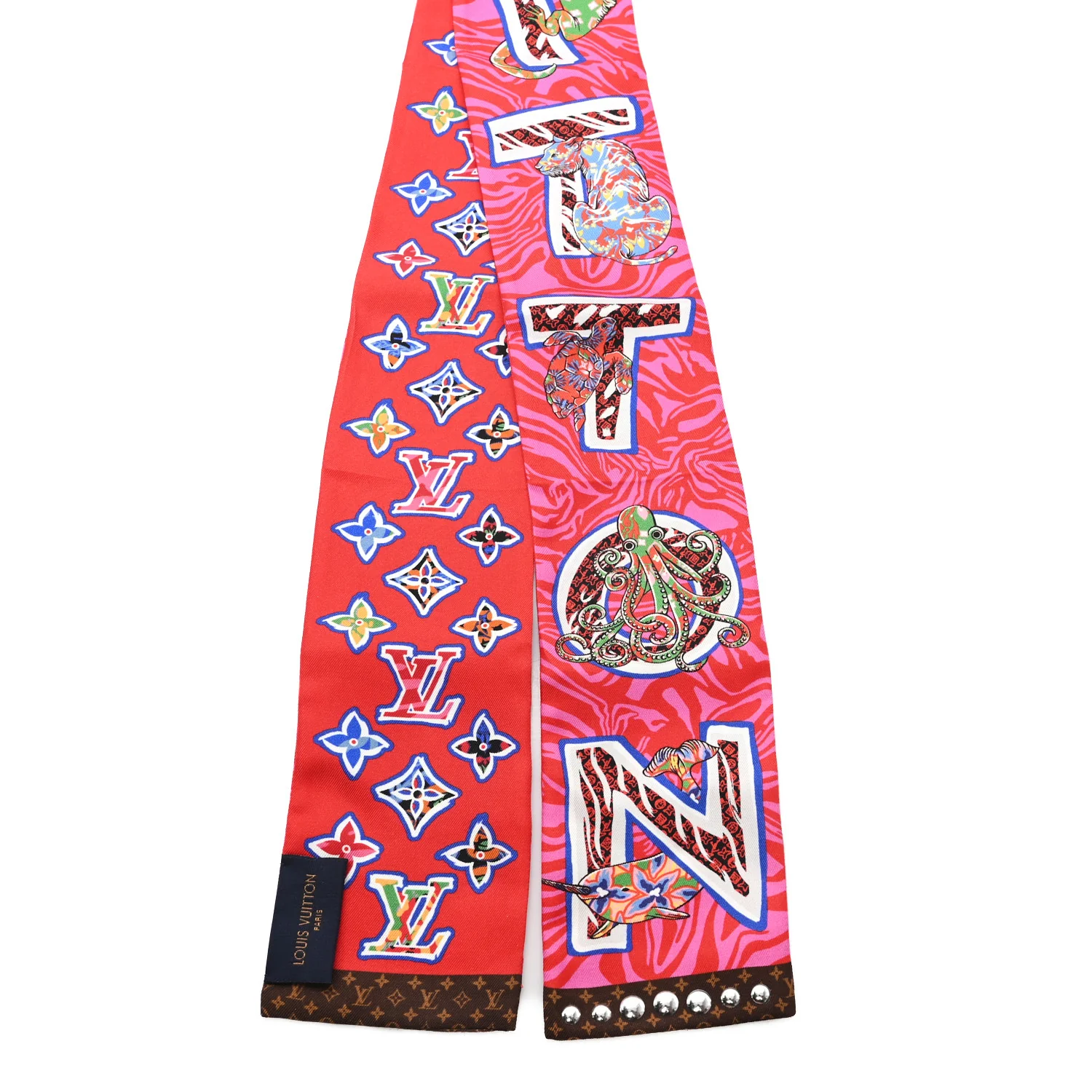 Silk Monogram ABC Bandeau Rose Pop - Image 2