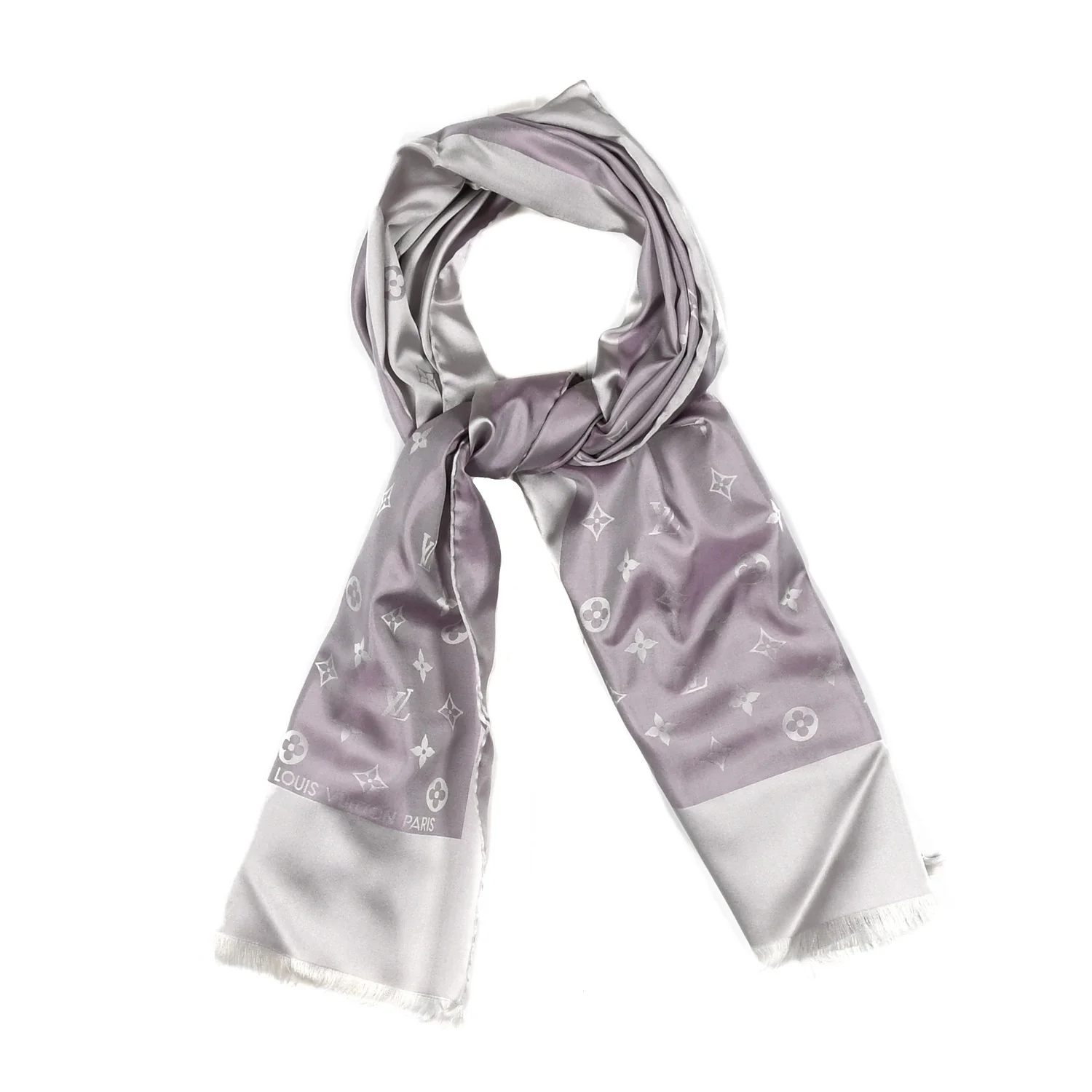 Silk Monogram Capri Scarf Lilac