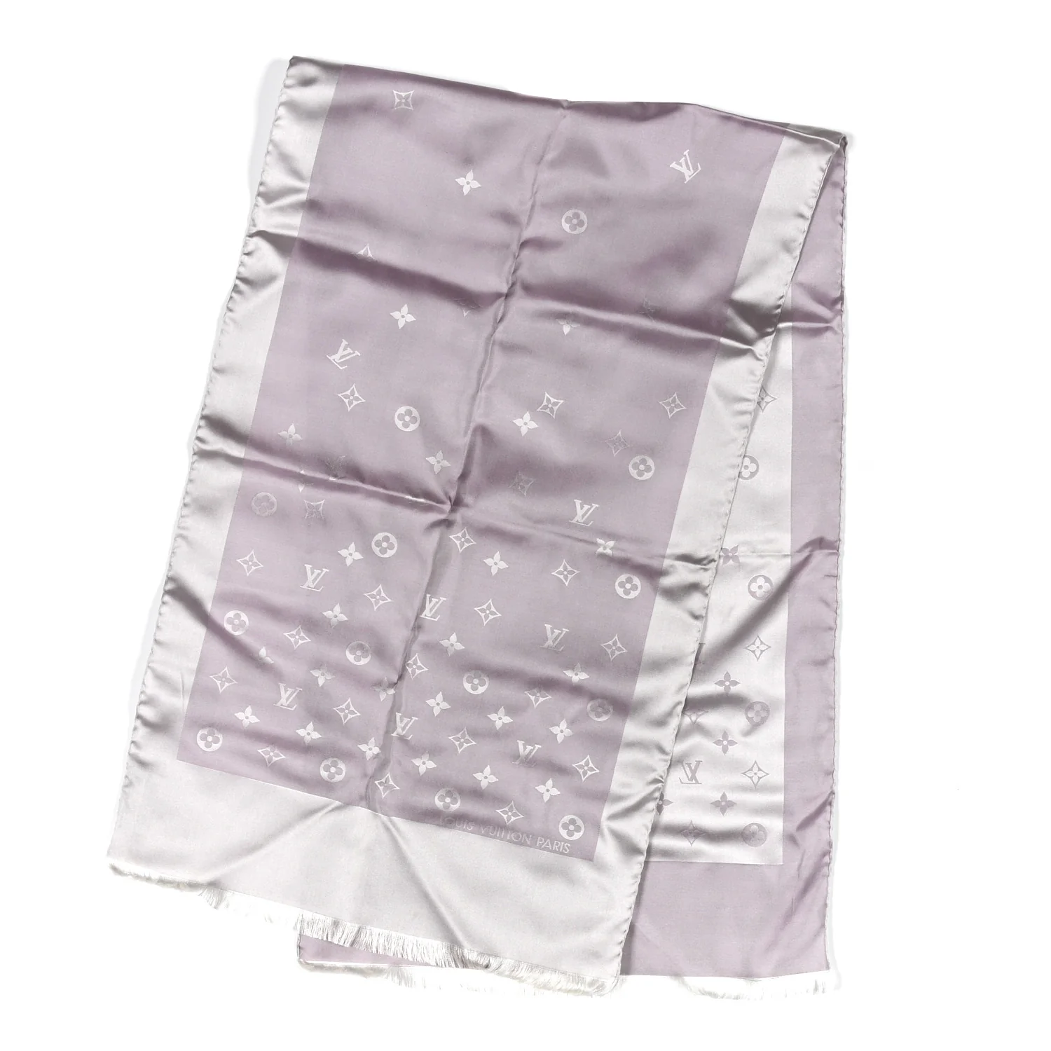 Silk Monogram Capri Scarf Lilac - Image 2