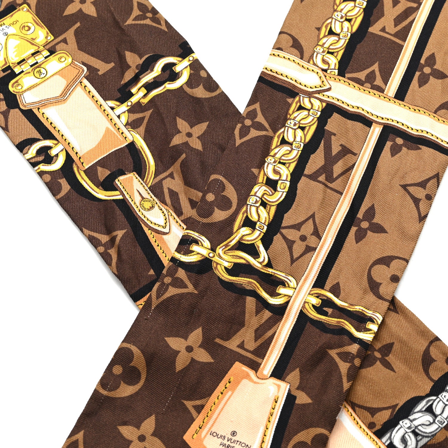 Silk Monogram Confidential Bandeau Brown - Image 3
