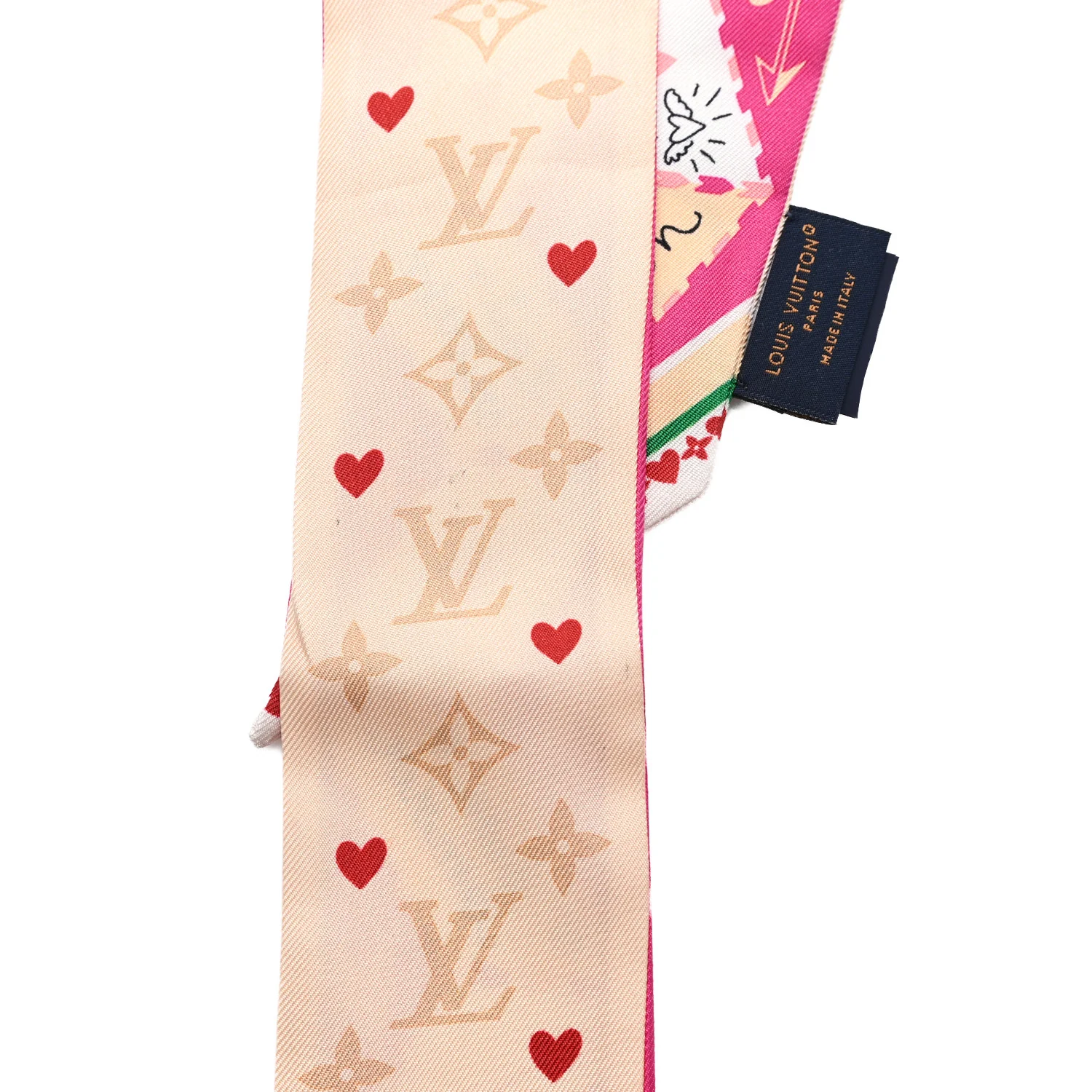 Silk Monogram LV Love Letters BB Bandeau Pink - Image 4