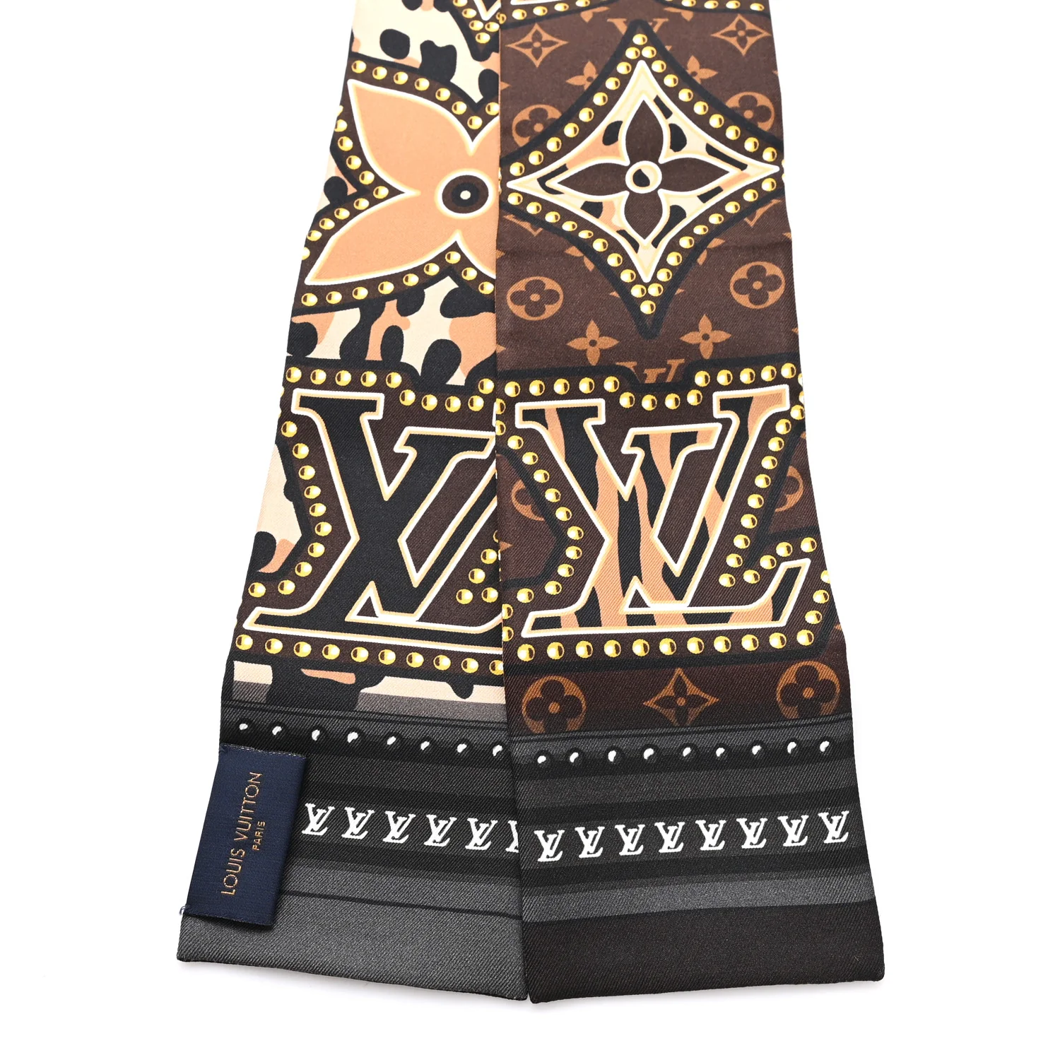 Silk Monogram LV World Bandeau Brown - Image 2