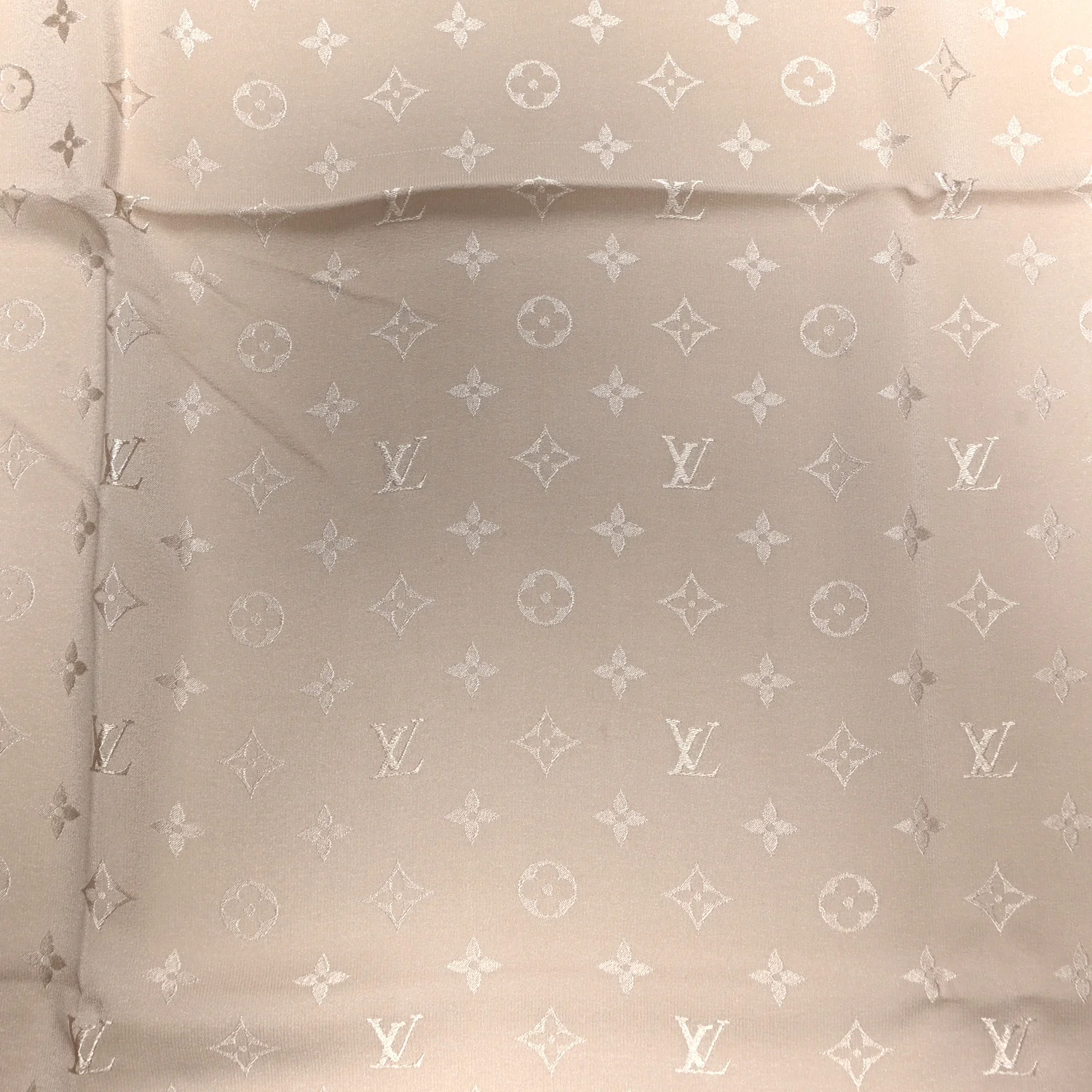 Silk Monogram Shawl Beige - Image 4