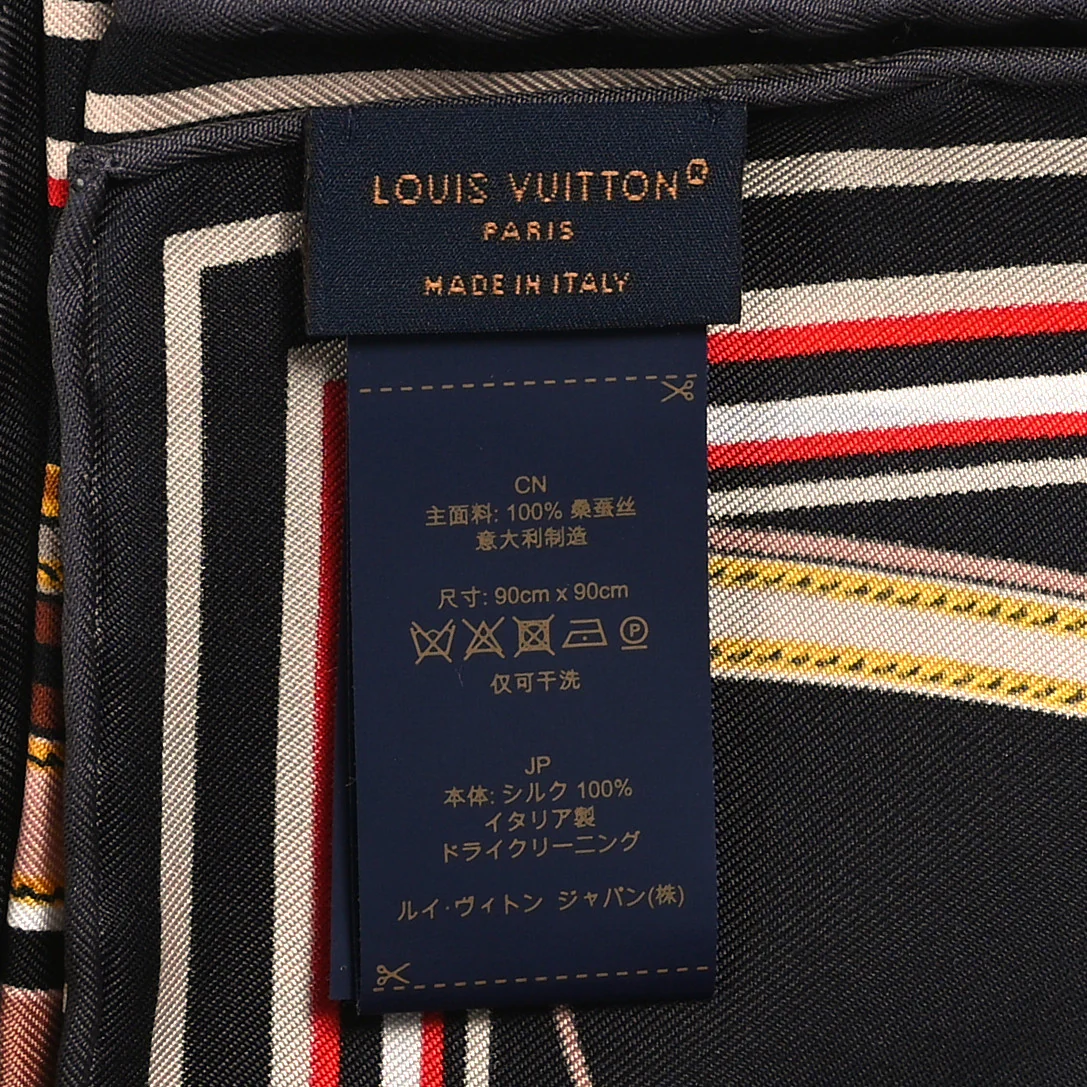 Silk Monogram Ultimate Square 90 Scarf Black - Image 3