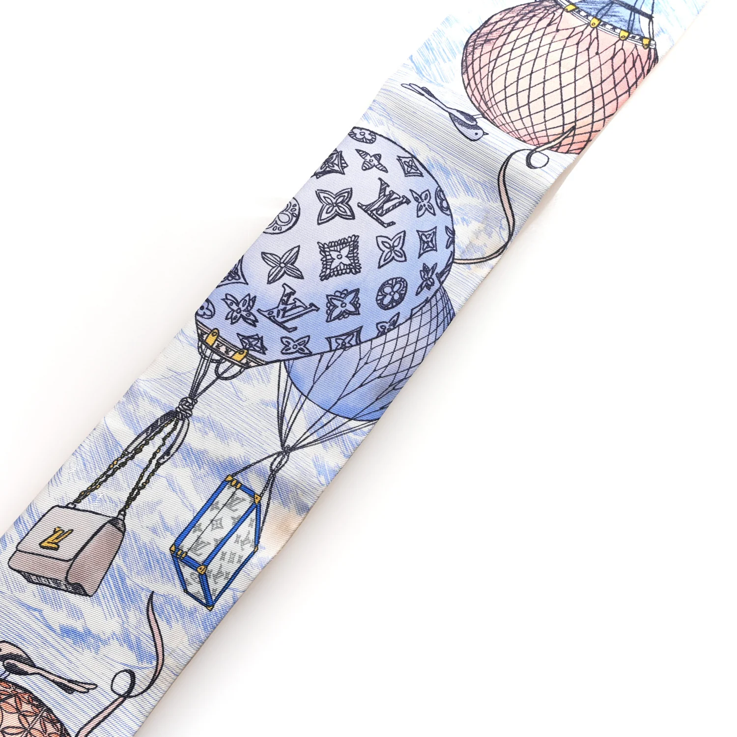 Silk Monogram Up And Away Bandeau Light Blue - Image 4
