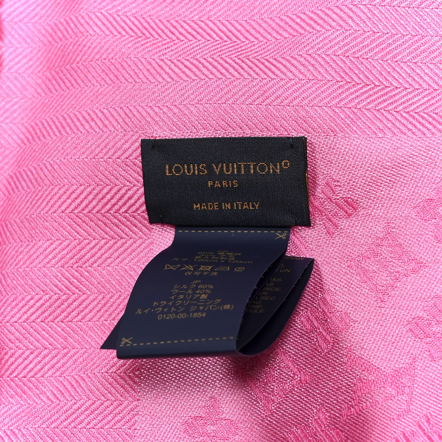 Silk Wool Monogram Evermore Shawl Rose Pop - Image 3