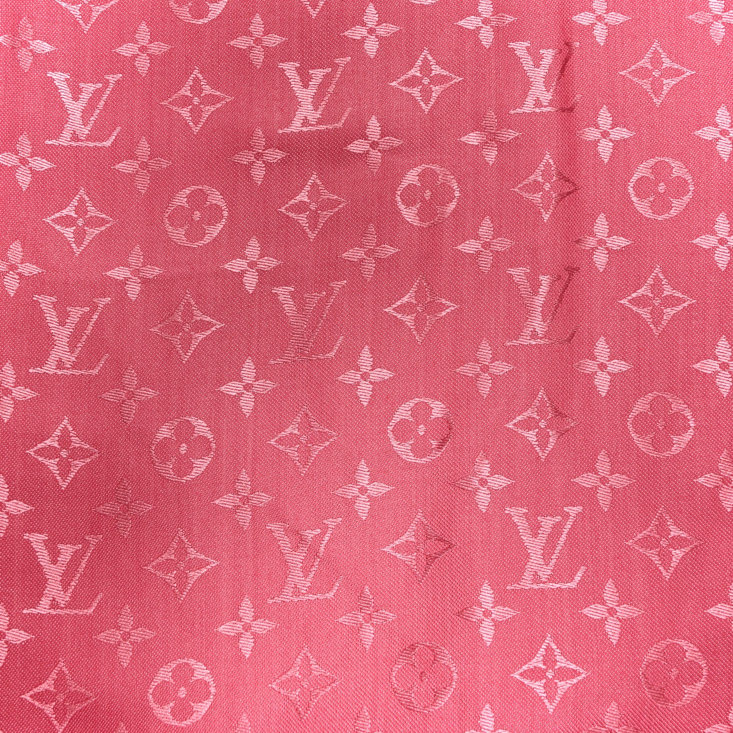 Silk Wool Monogram Shawl Fuschia - Image 4