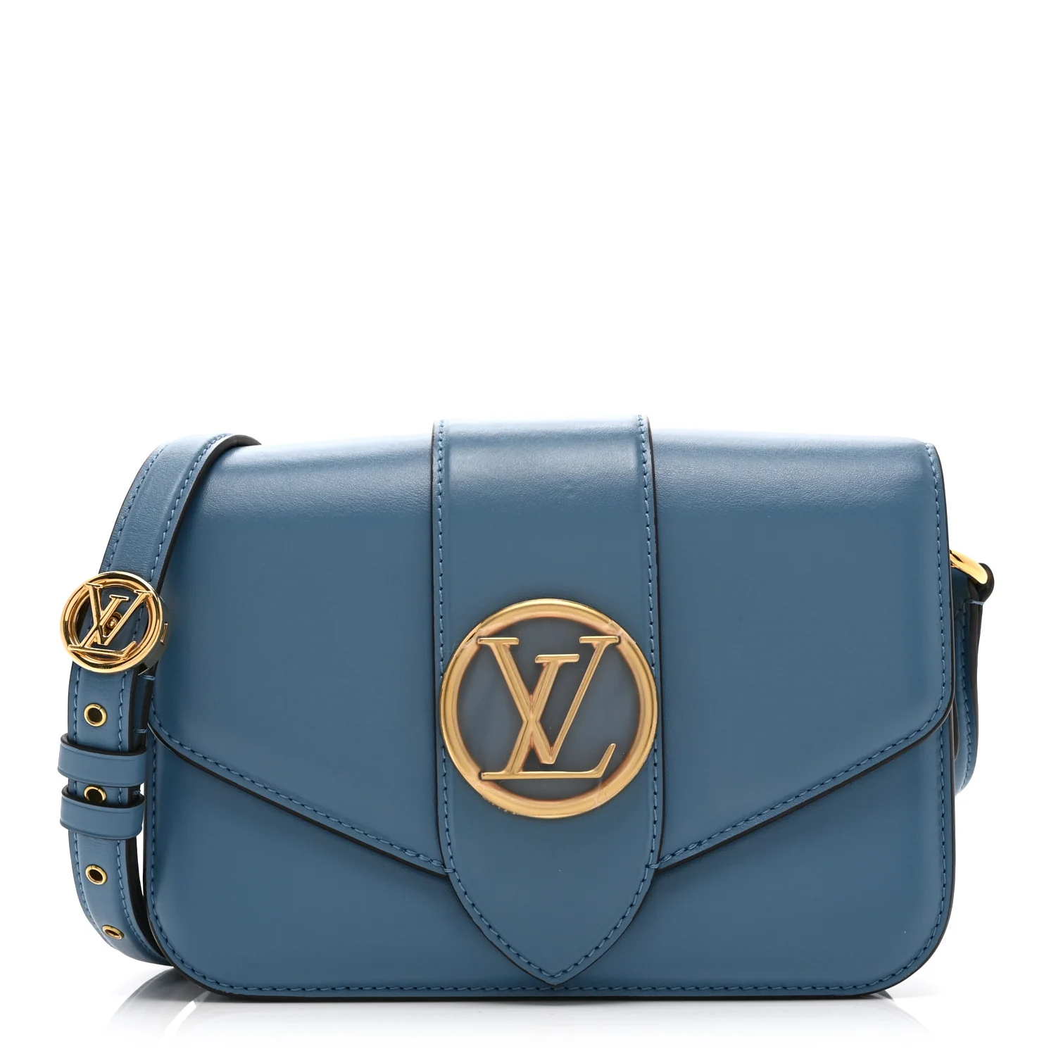 Smooth Calfskin LV Pont 9 Blue Orage